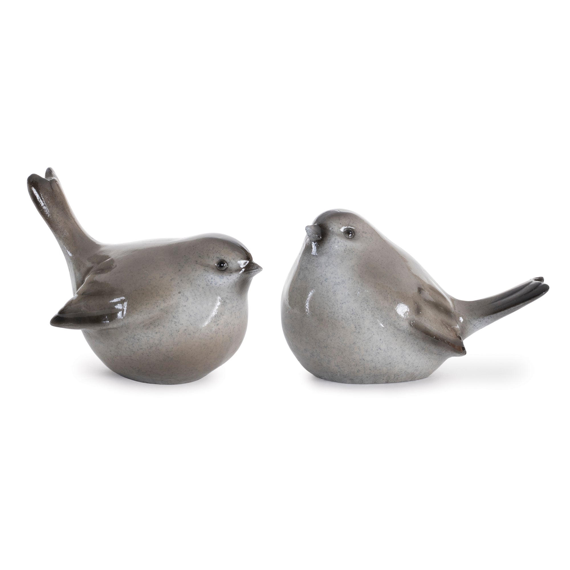 Bird (2 set of) 3"H, 3.75"H Resin