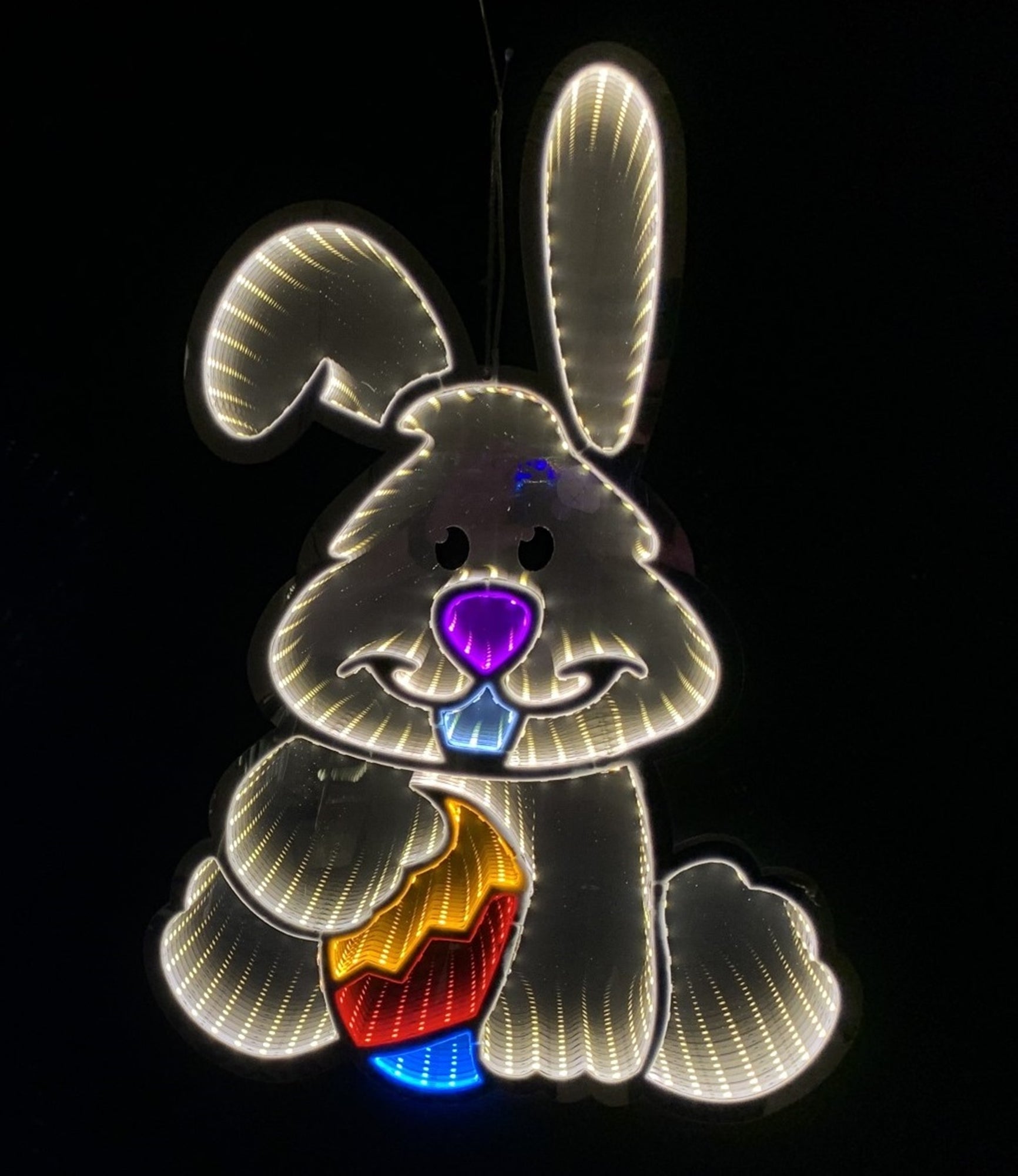 Easter Bunny Infinity Light 23.5”H UL Plug
