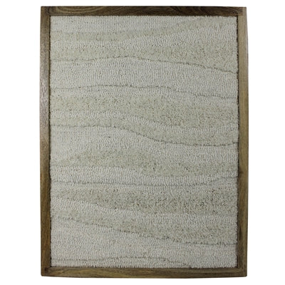 Tufted Wool Wall Hanging, White Waves