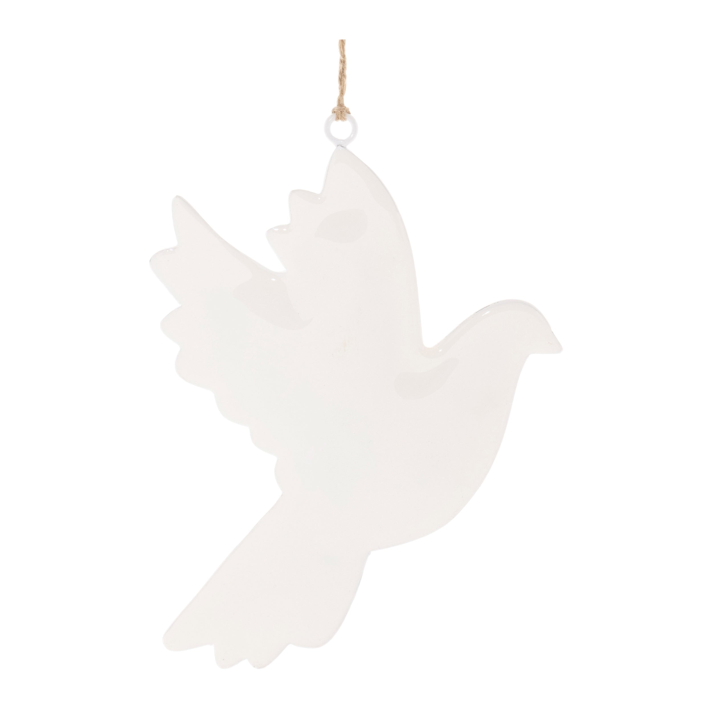 Dove Ornament 6.5”H Iron