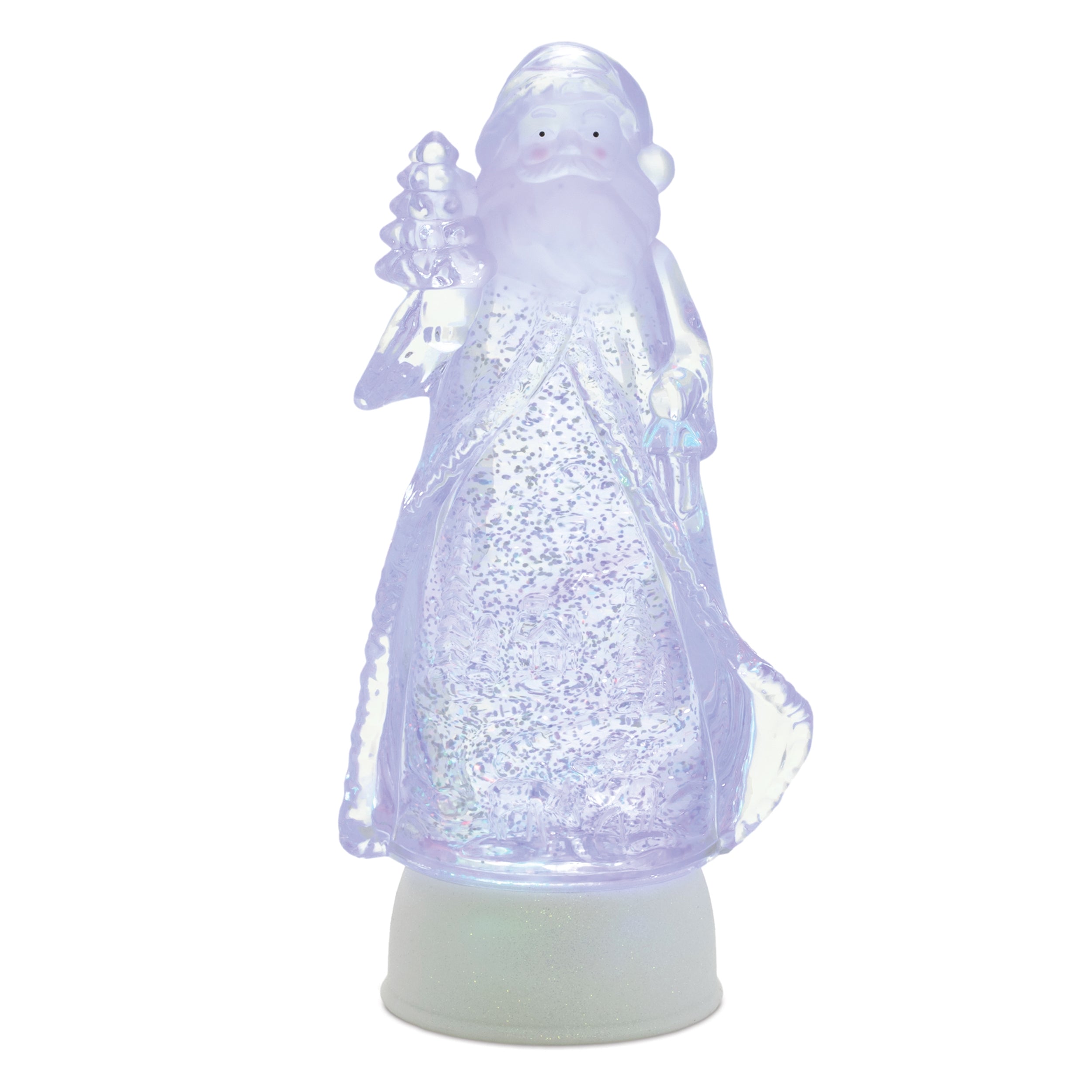 LED Santa Snow Globe 10”H  3 AA Batteries Not Included/USB Cord Included 6 Hr Timer