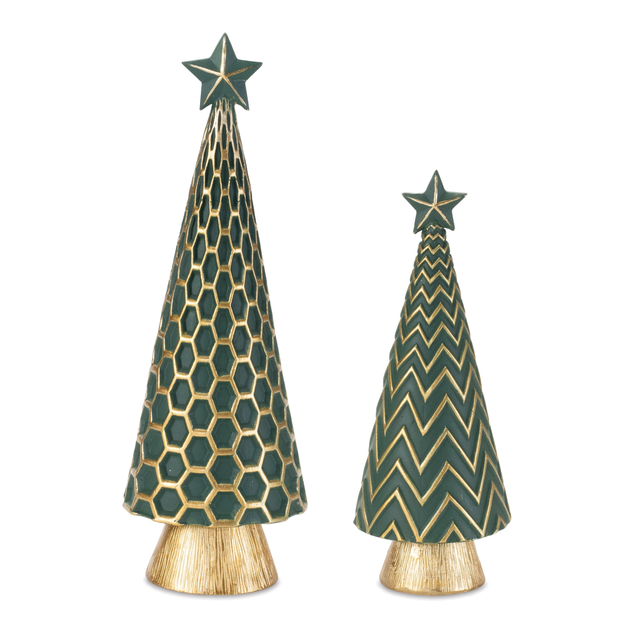 Tree (Set of 2) 9"H, 12"H Resin