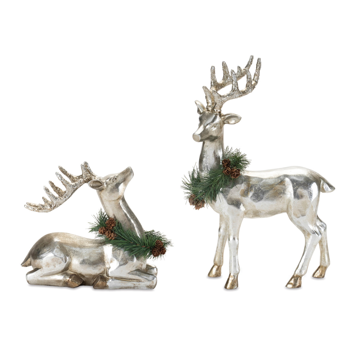Holiday Deer (S/2) 7"H, 13.5"H