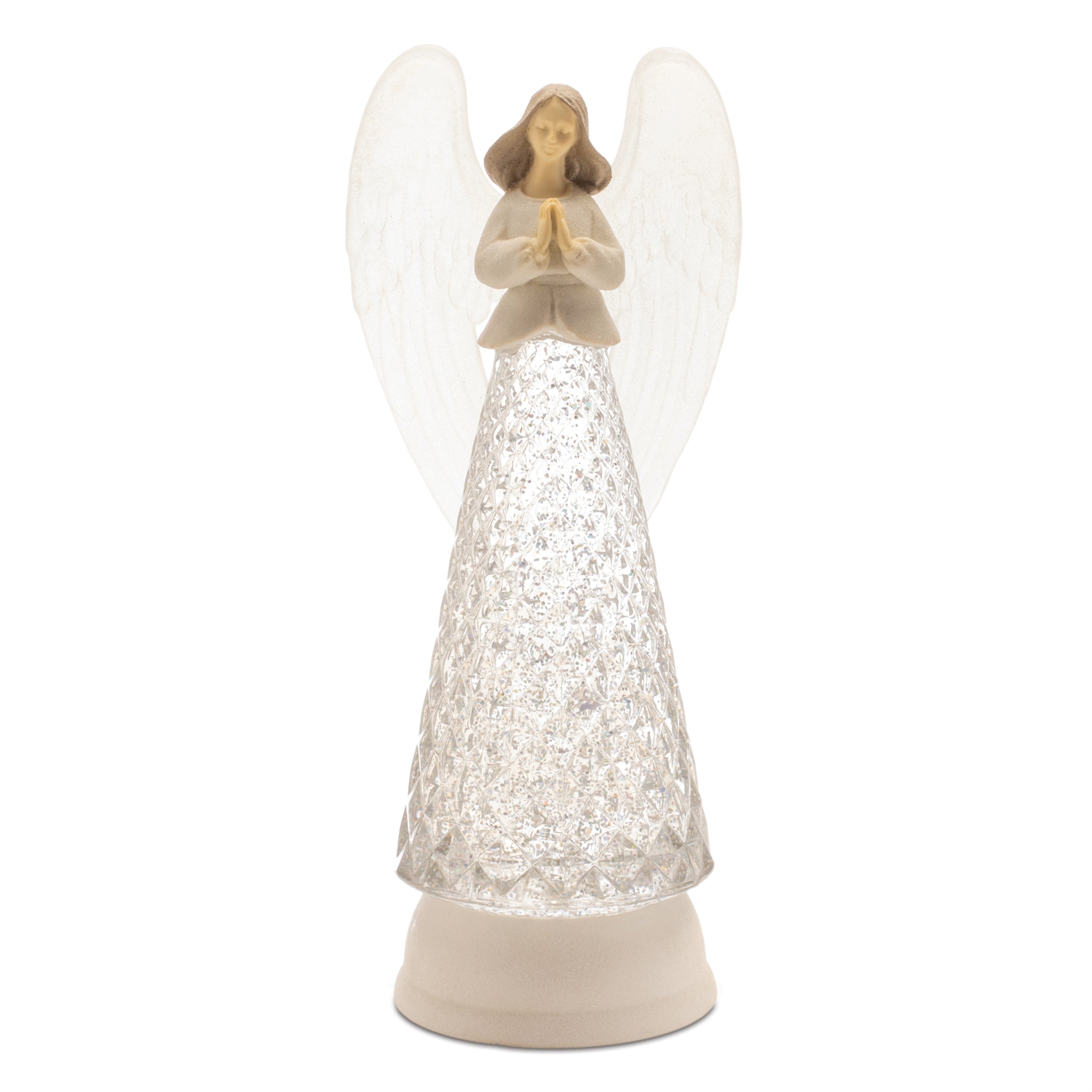 LED Angel Snow Globe 12.5”H  3 AA Batteries Not Included/USB Cord Included 6 Hr Timer