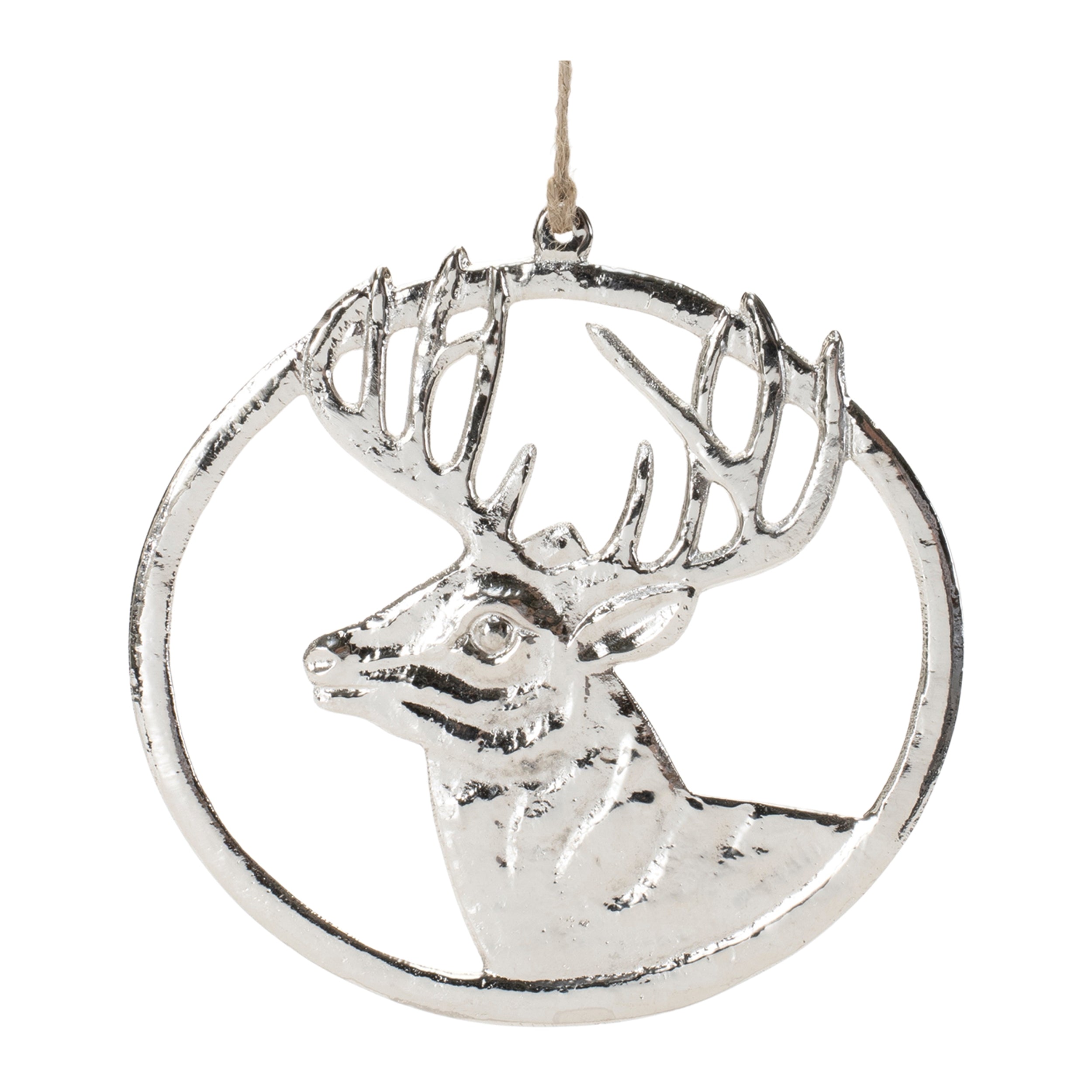 Deer Mount Ornament 6”H Aluminum