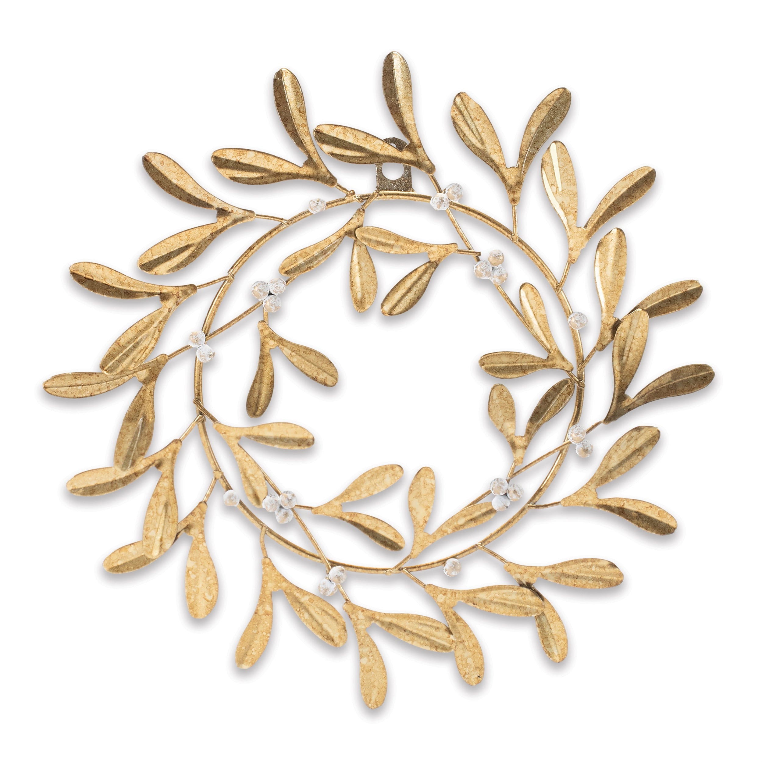 Mistletoe Wreath 12”D Metal