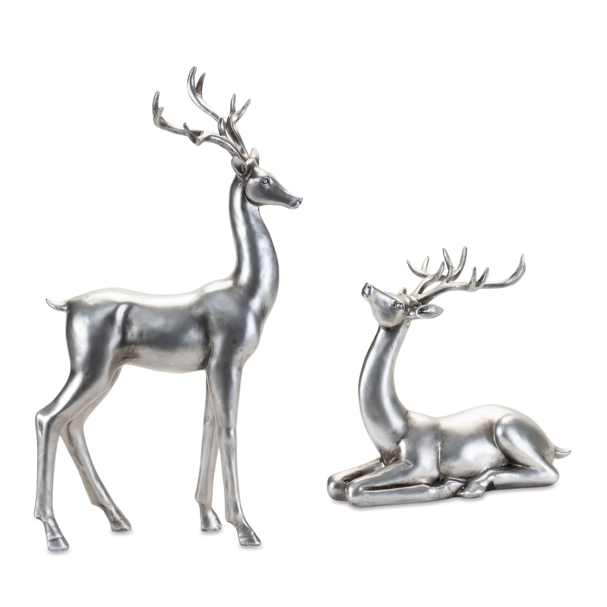 Deer (2 Asst) 9.75"L x 9"H, 9.5"L x 17"H Resin