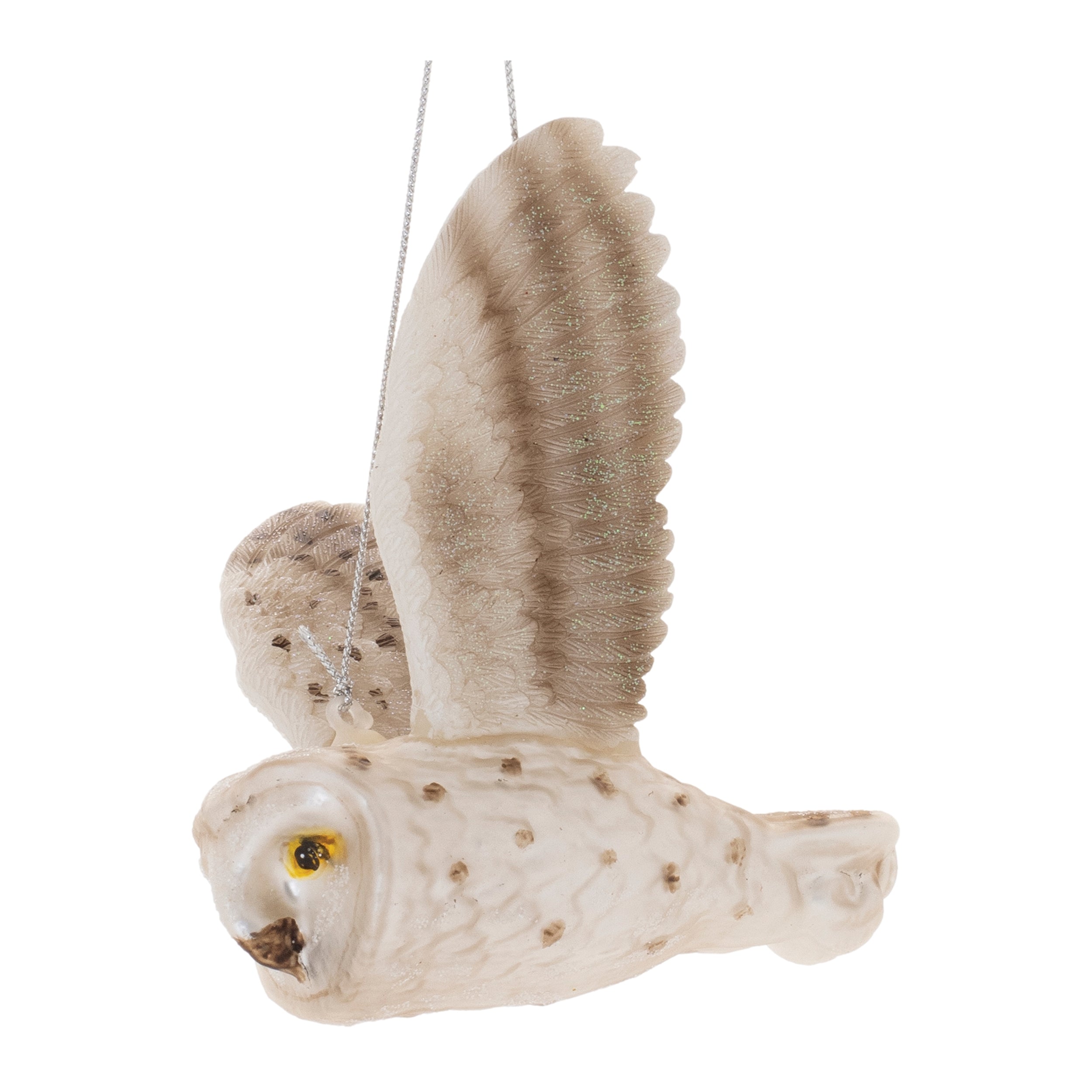 Owl Ornament (Set of 6) 4"H Glass