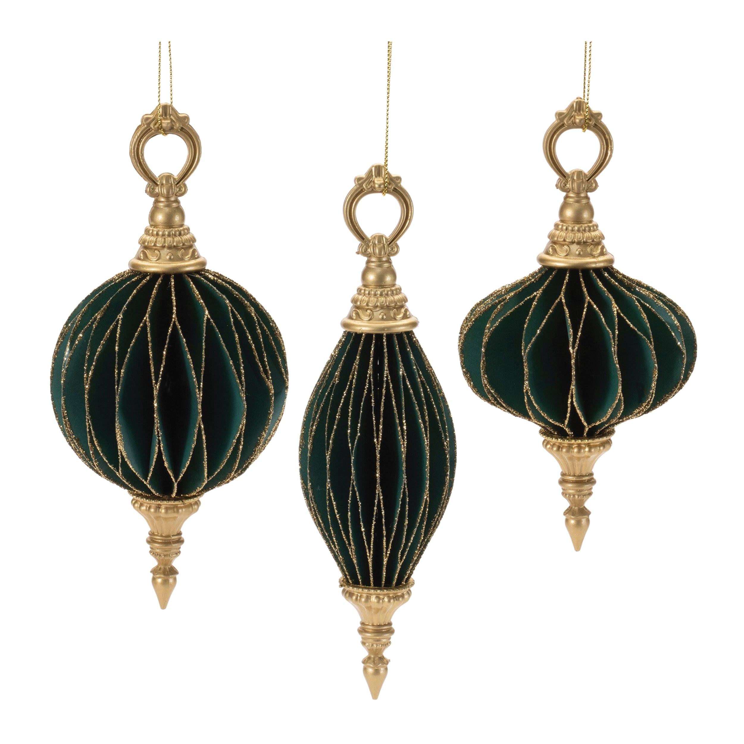 Ornament (3 Asst) 6"H, 7"H, 7.25"H Paper/