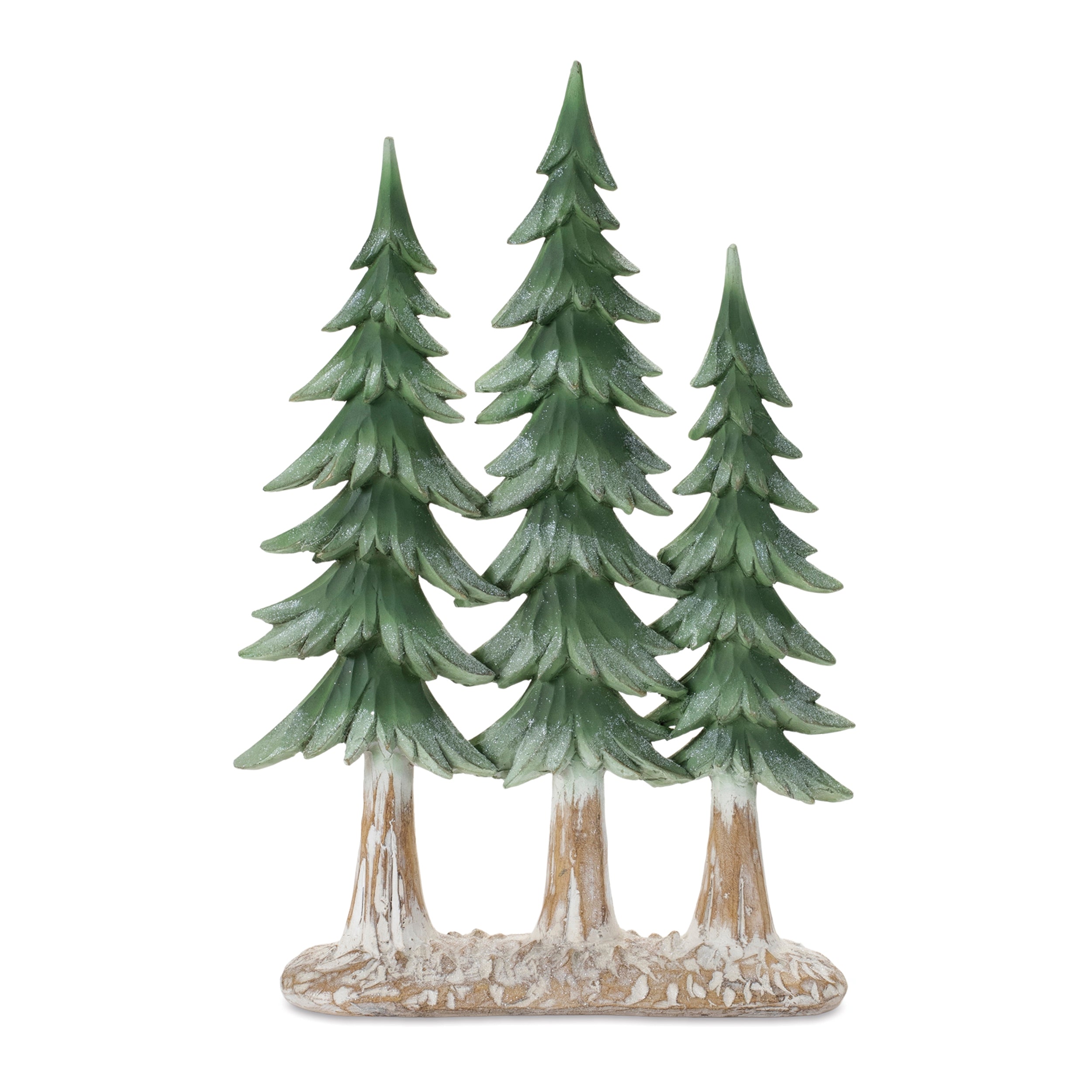 Triple Tree 9.5"L x 14"H Resin