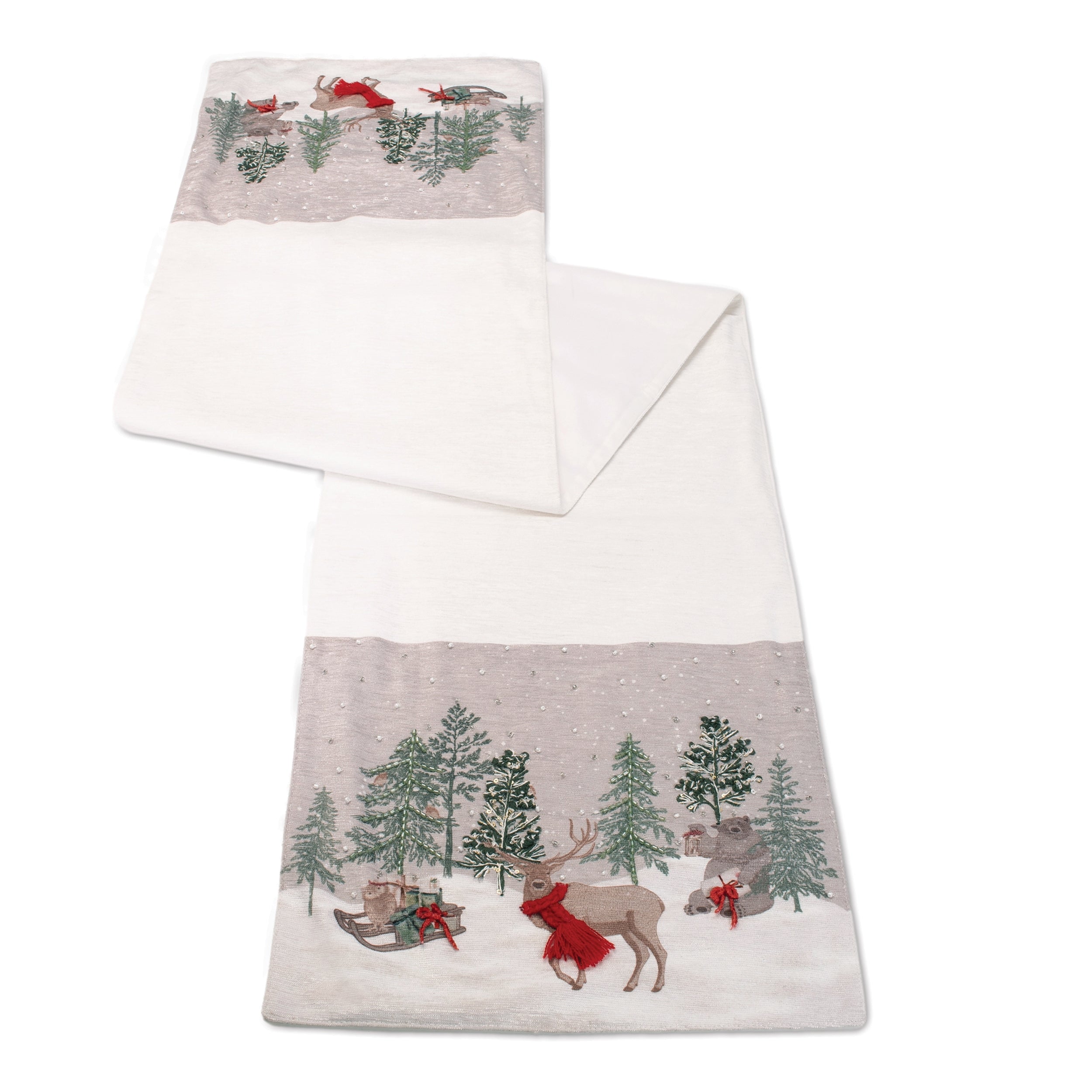 Forest Animals w/Sleigh Runner 72"L x 14"W Polyester