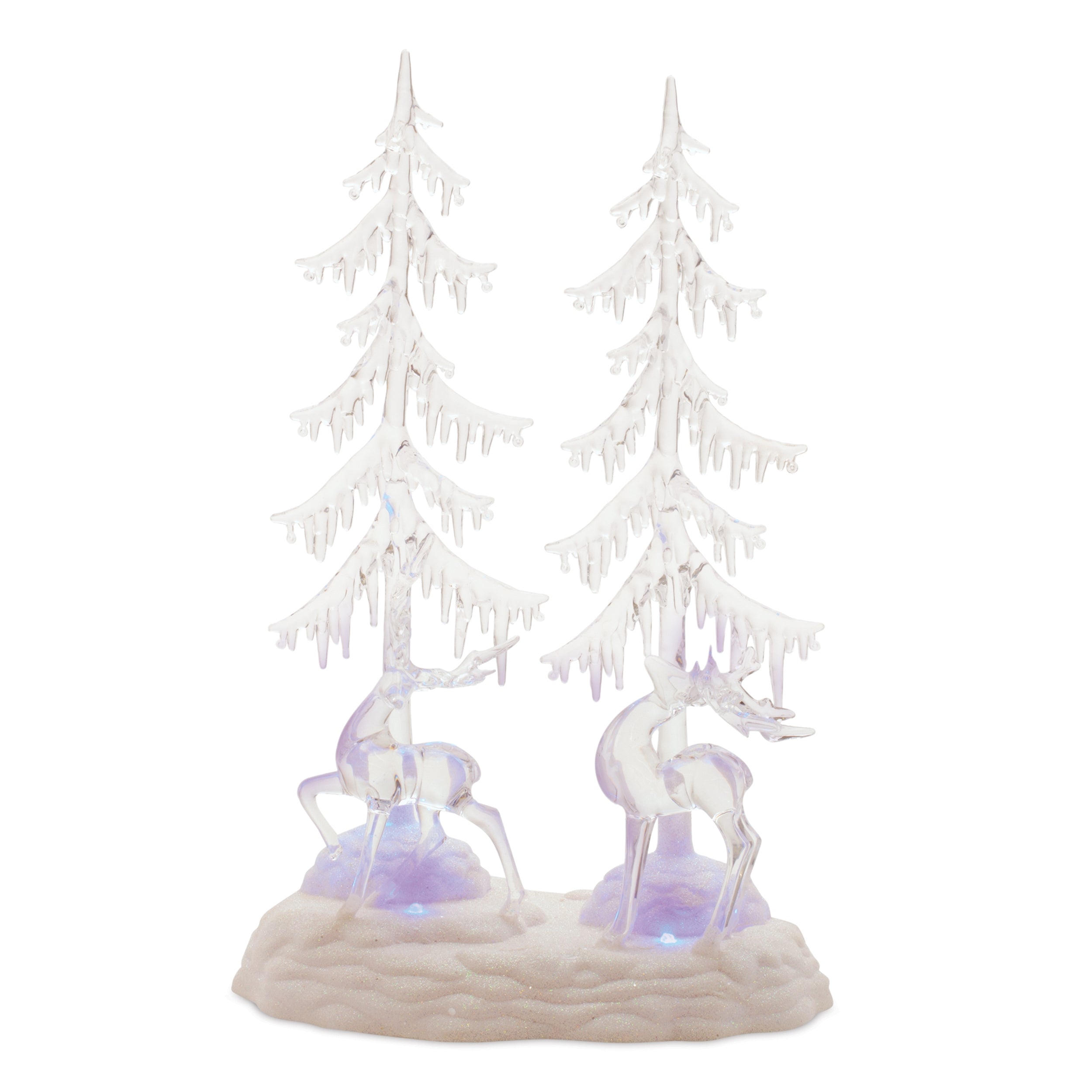LED Tree and Deer 15”H  3 AA Batteries Not Included/USB Cord Included 6 Hr Timer