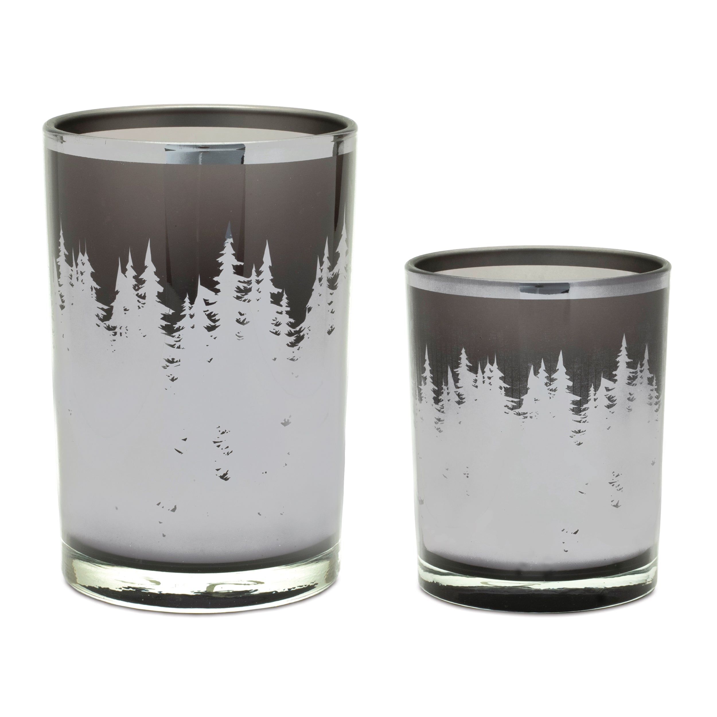 Candle Holder (Set of 2) 4.5"H, 6.5"H Glass