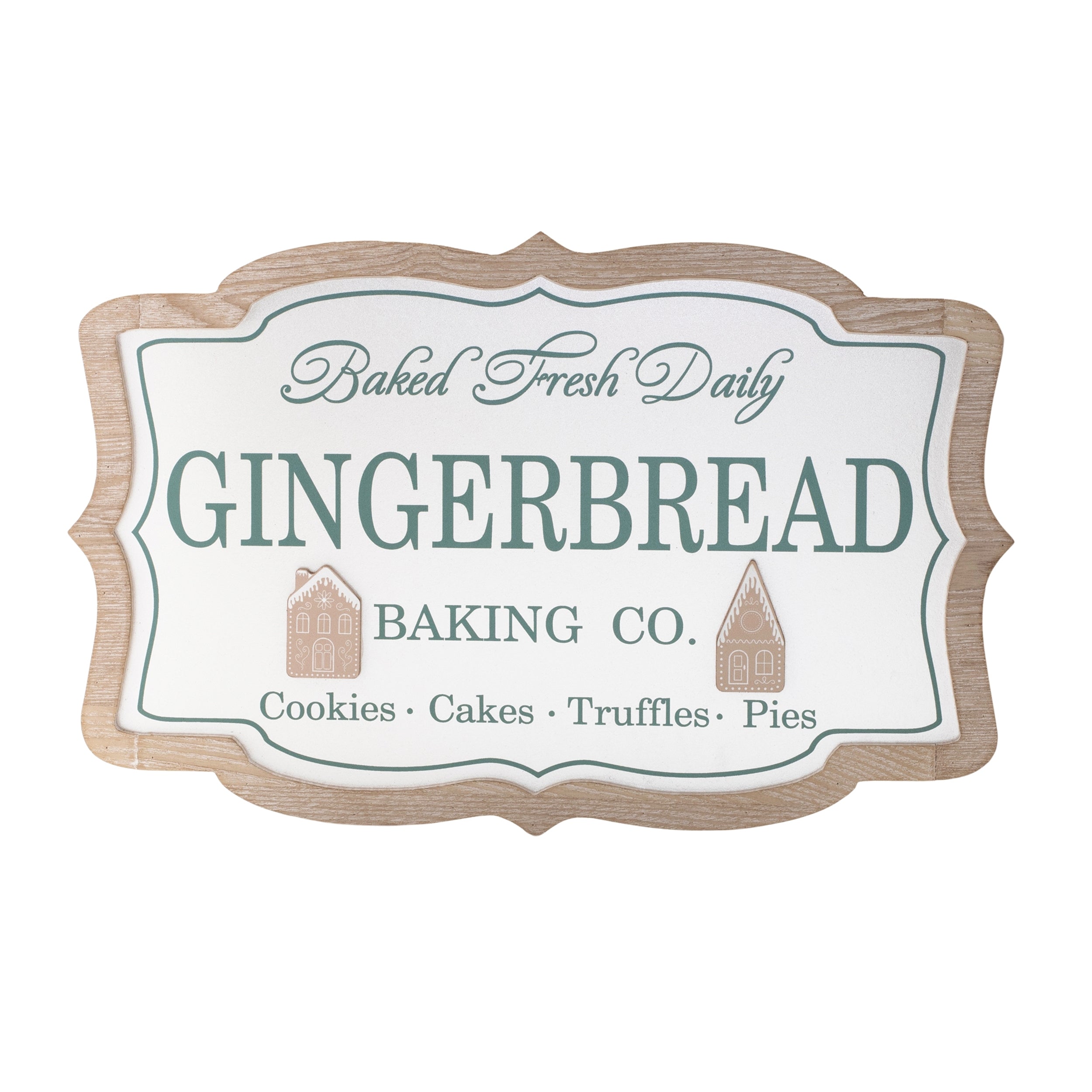 Gingerbread Baking Sign 15"L x 9.5"H Wood