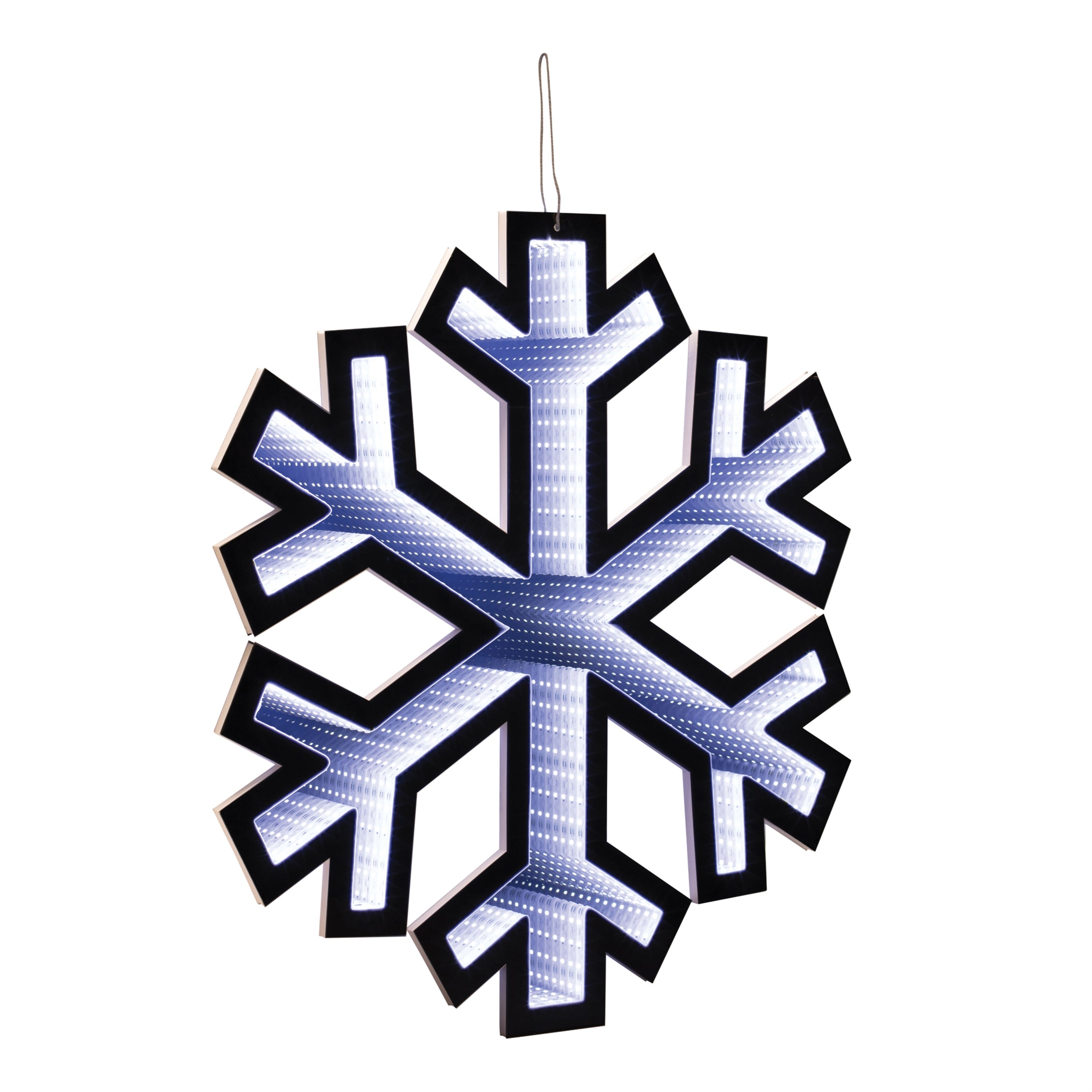 Snowflake Infinity Light 23.5”H Acrylic UL Plug