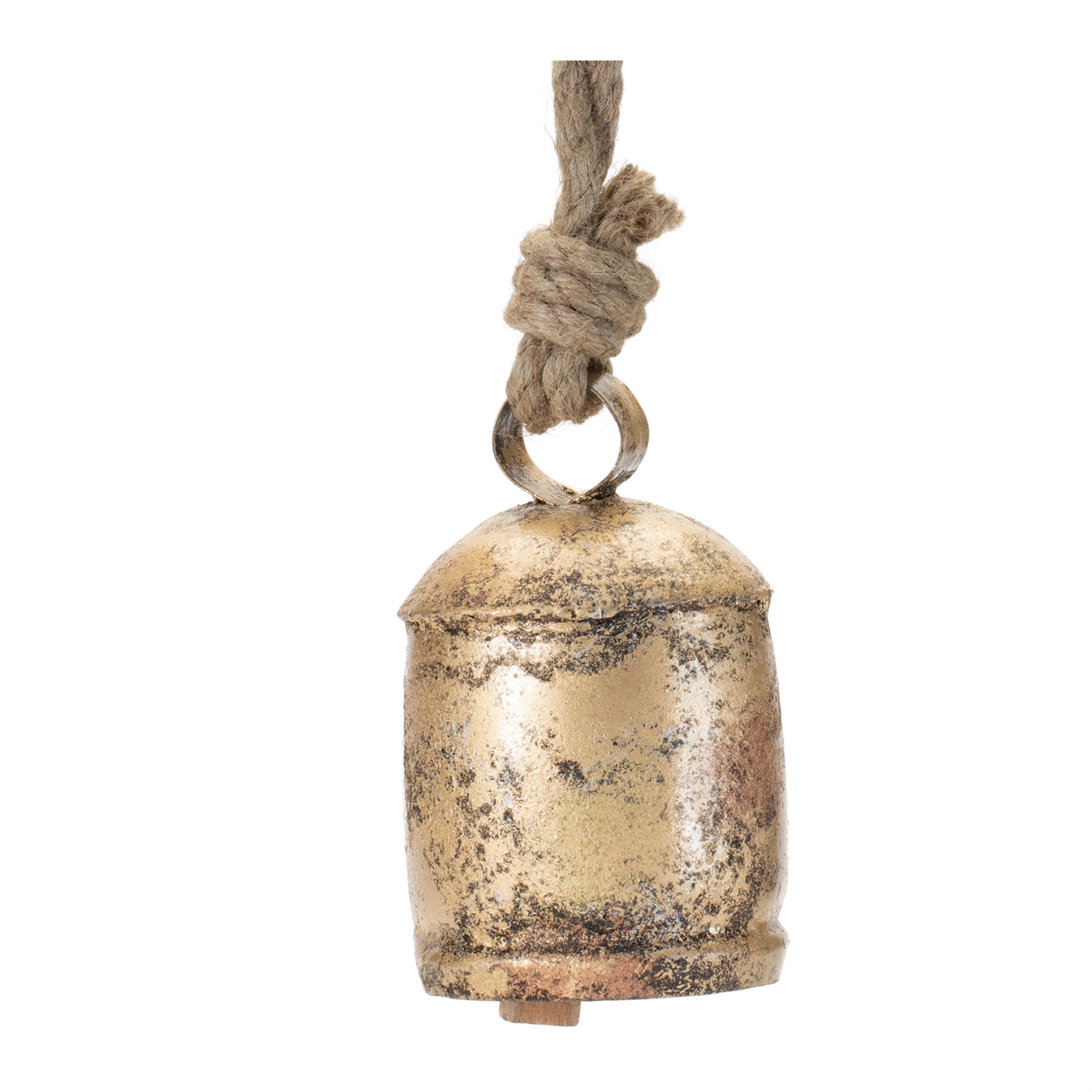 Bell 4.5”H Iron/Jute