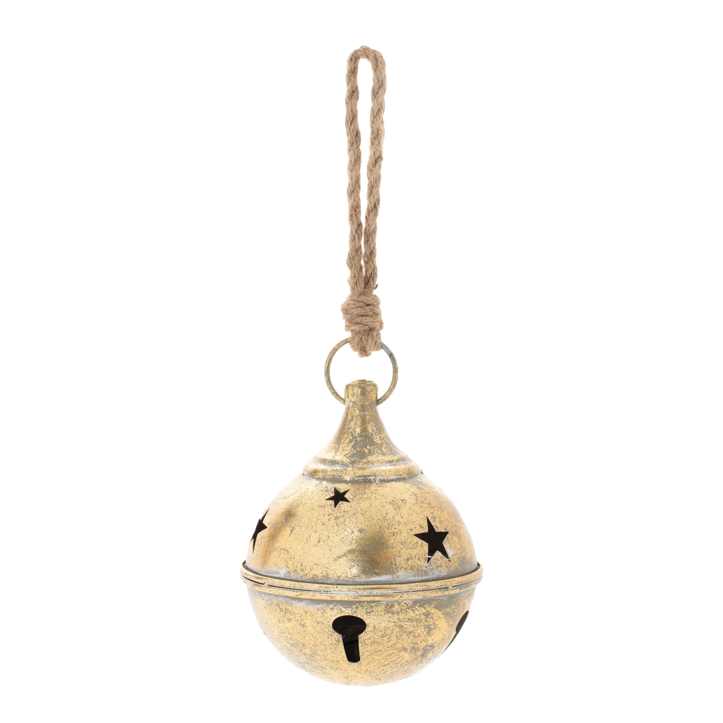 Bell (Set of 4) 7.75"H Metal/Rope