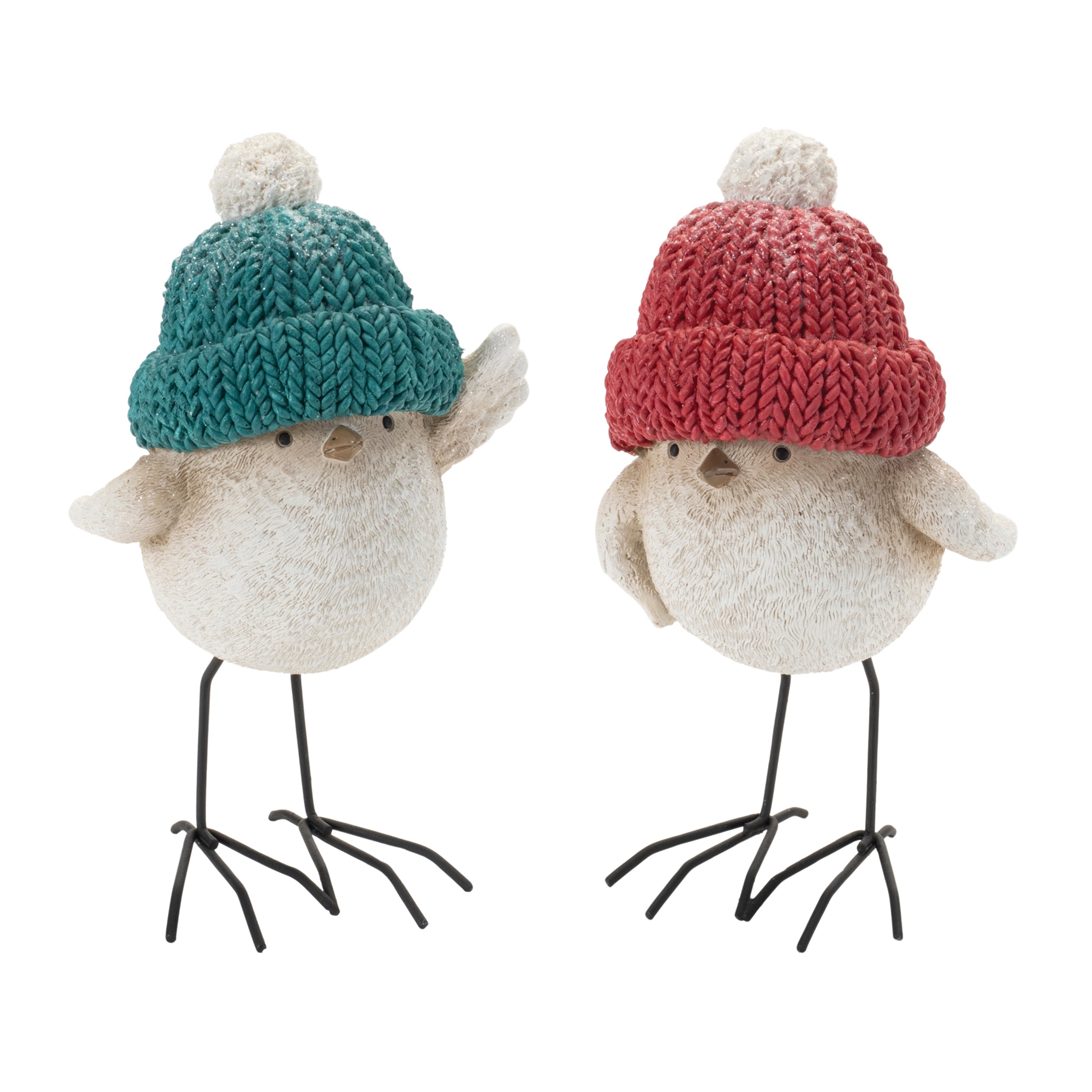 Winter Birds (2 Asst) 7”H Resin