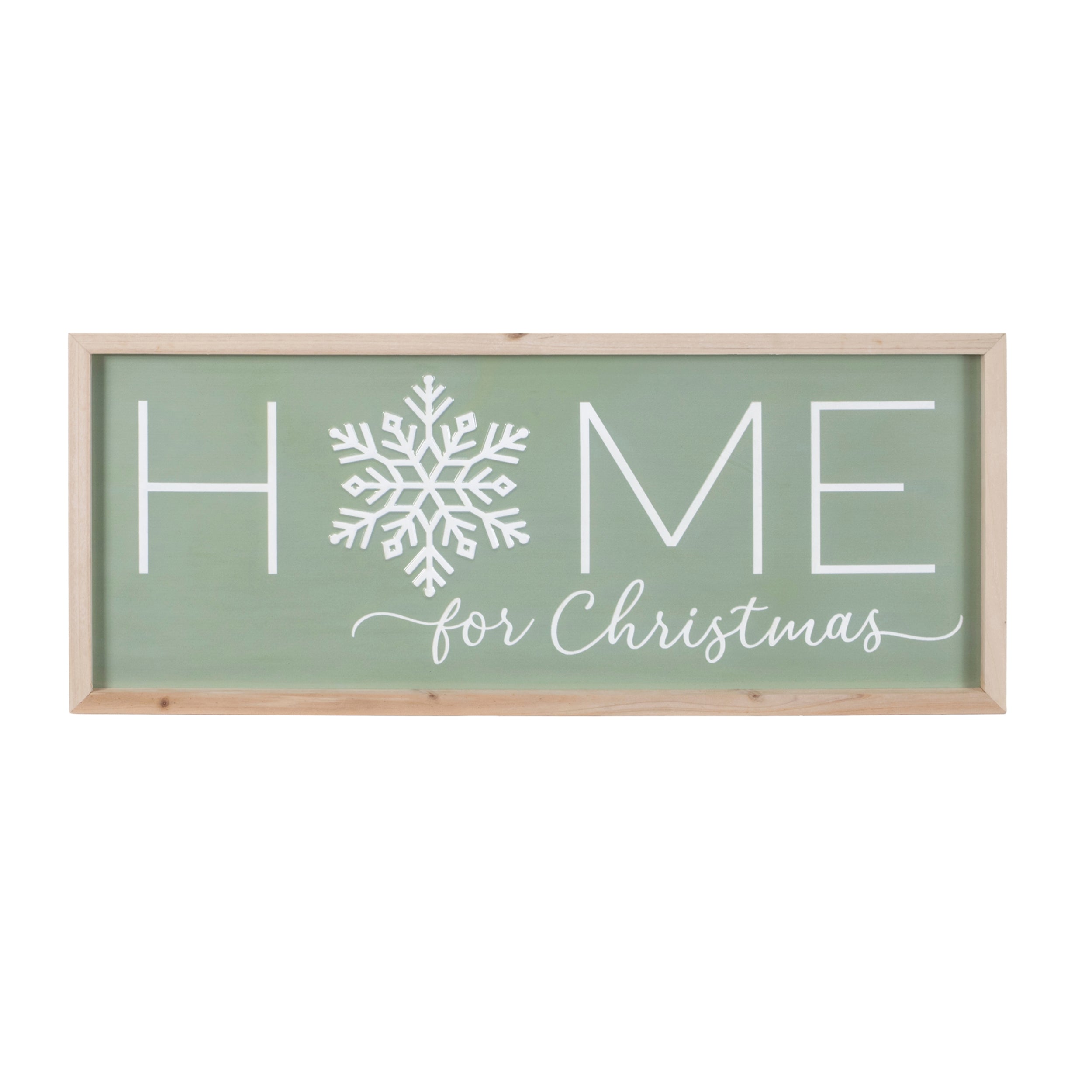 Home for Christmas Frame 24"L x 10"H Metal/Wood
