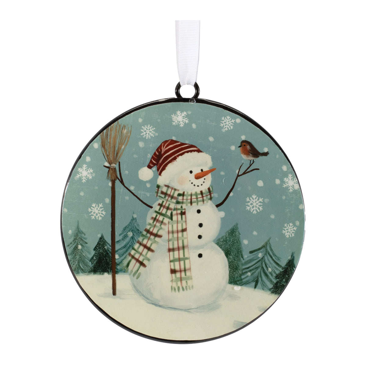 Snowman Disc Ornament (Set of 12)