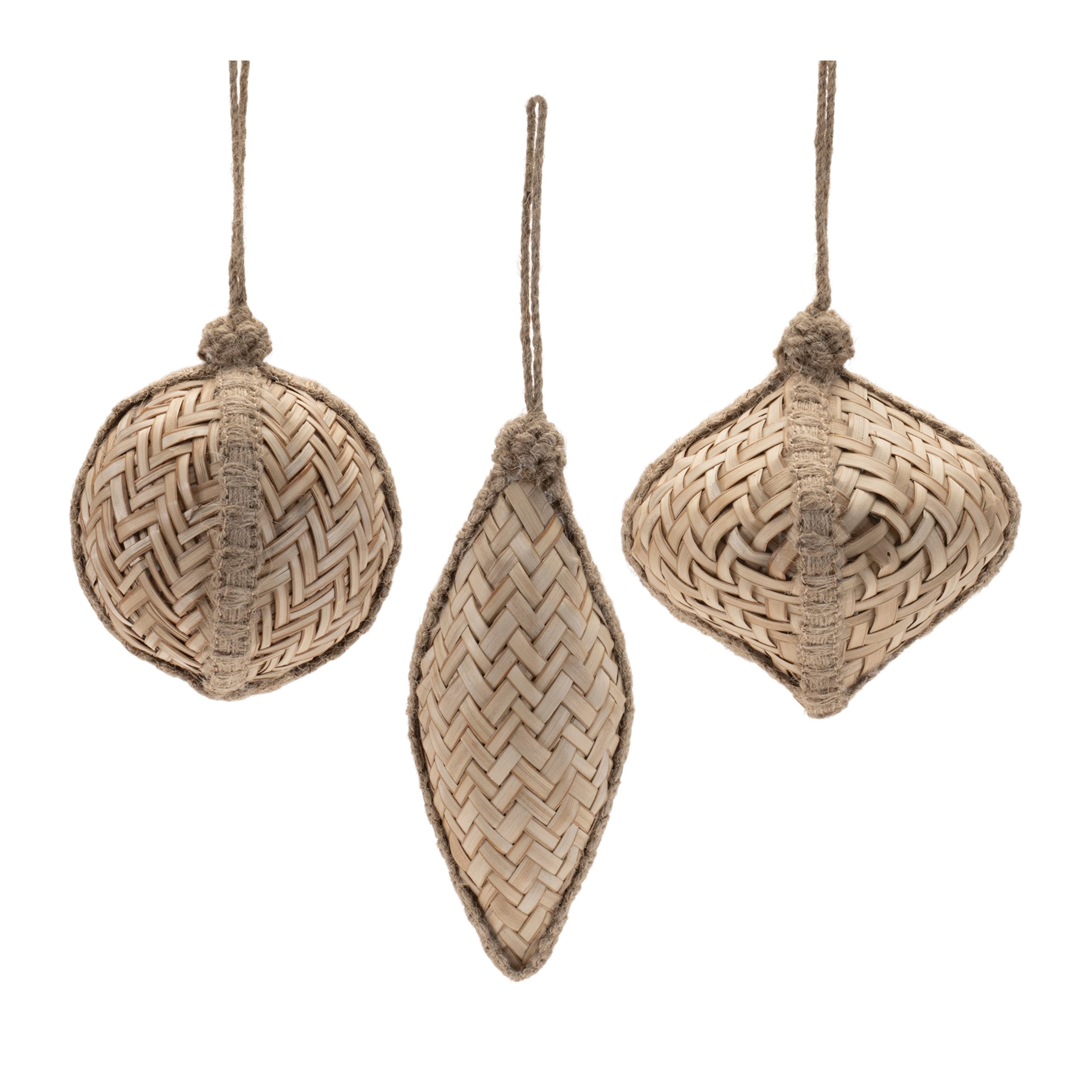 Ornament (3 Asst) 4.25"H, 4.5"H, 7"H /Bamboo