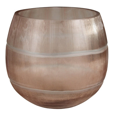 Adri Cut Glass Votive, Peach