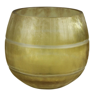 Adri Cut Glass Votive, Yellow