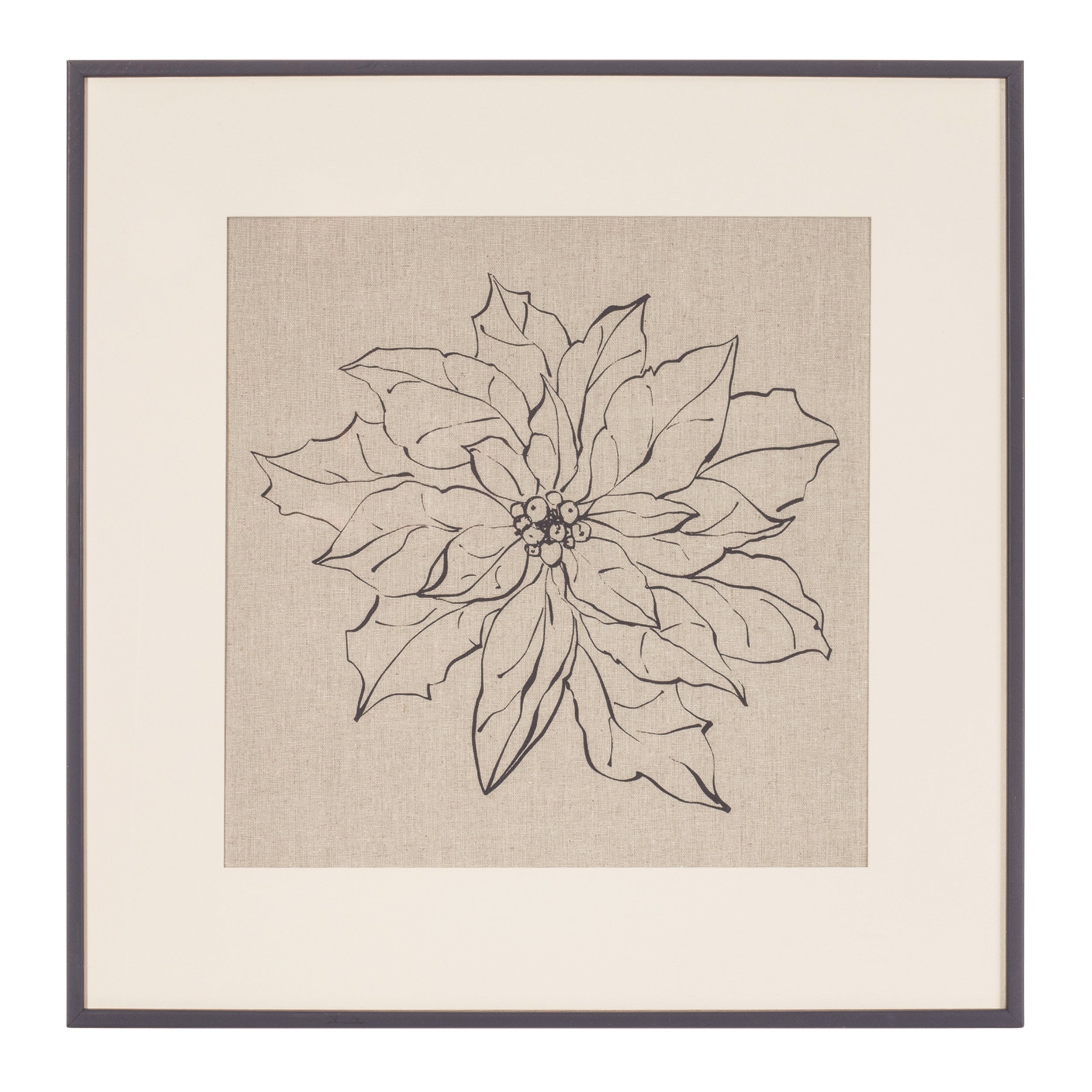 Poinsettia Frame 20”SQ /Paper/Glass
