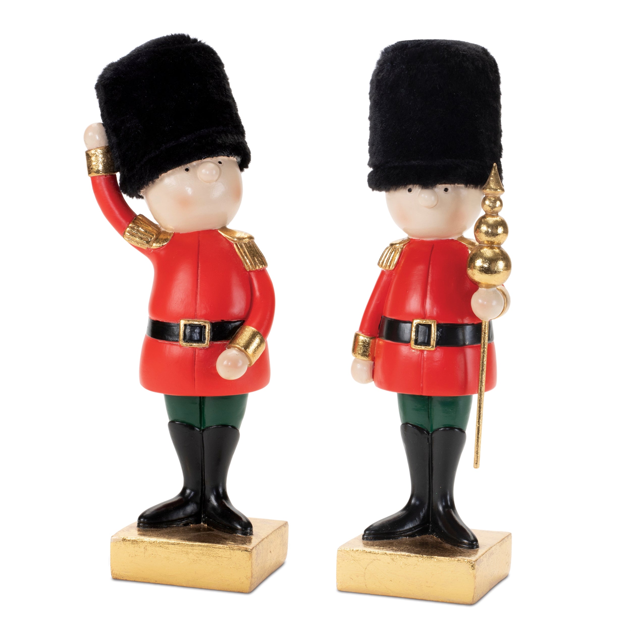 Soldier (Set of 2) 9.25"H, 9.5"H Resin