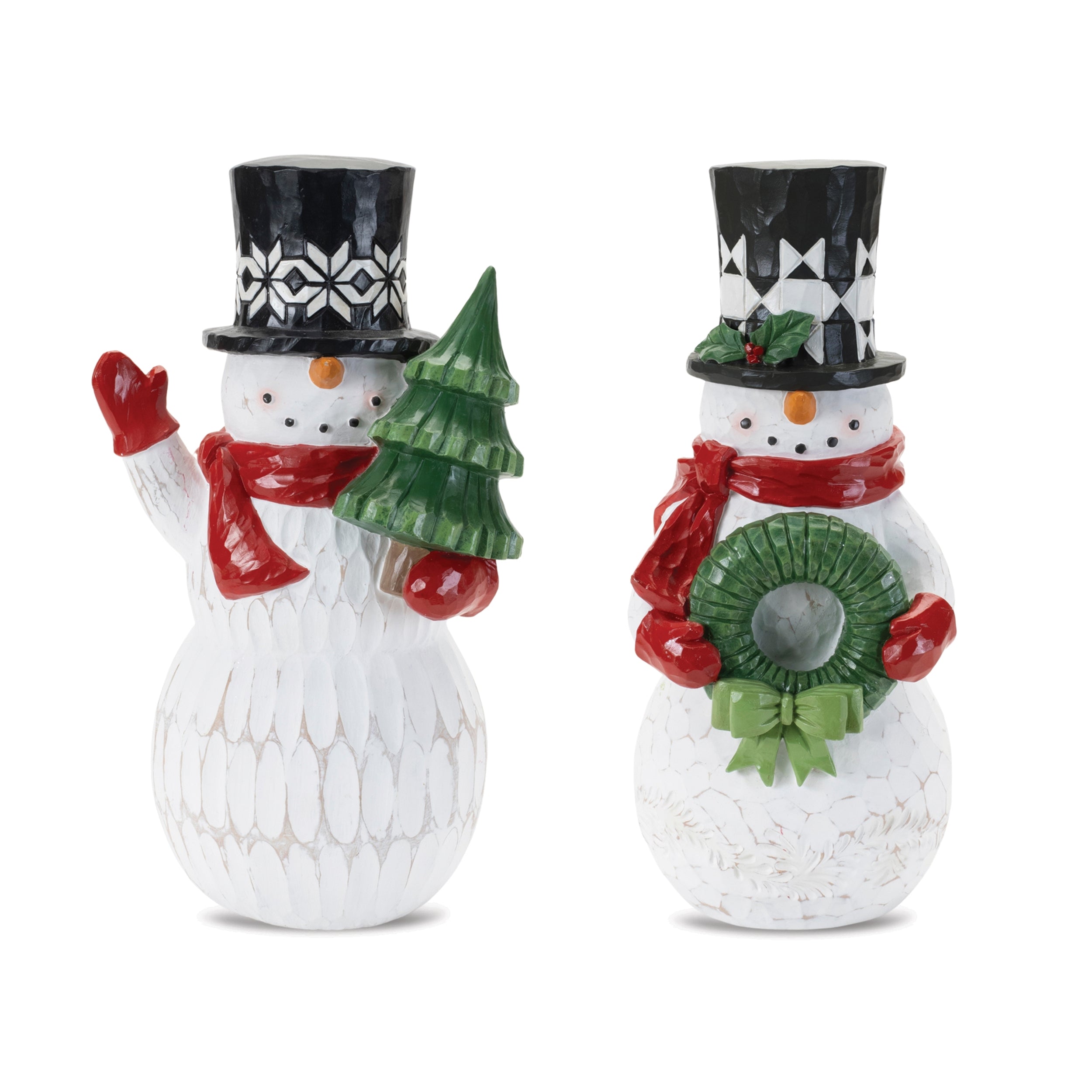 Snowman (2 Asst) 12”H Resin