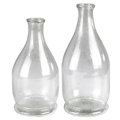 Peppered Glass Bottles, Set of 2