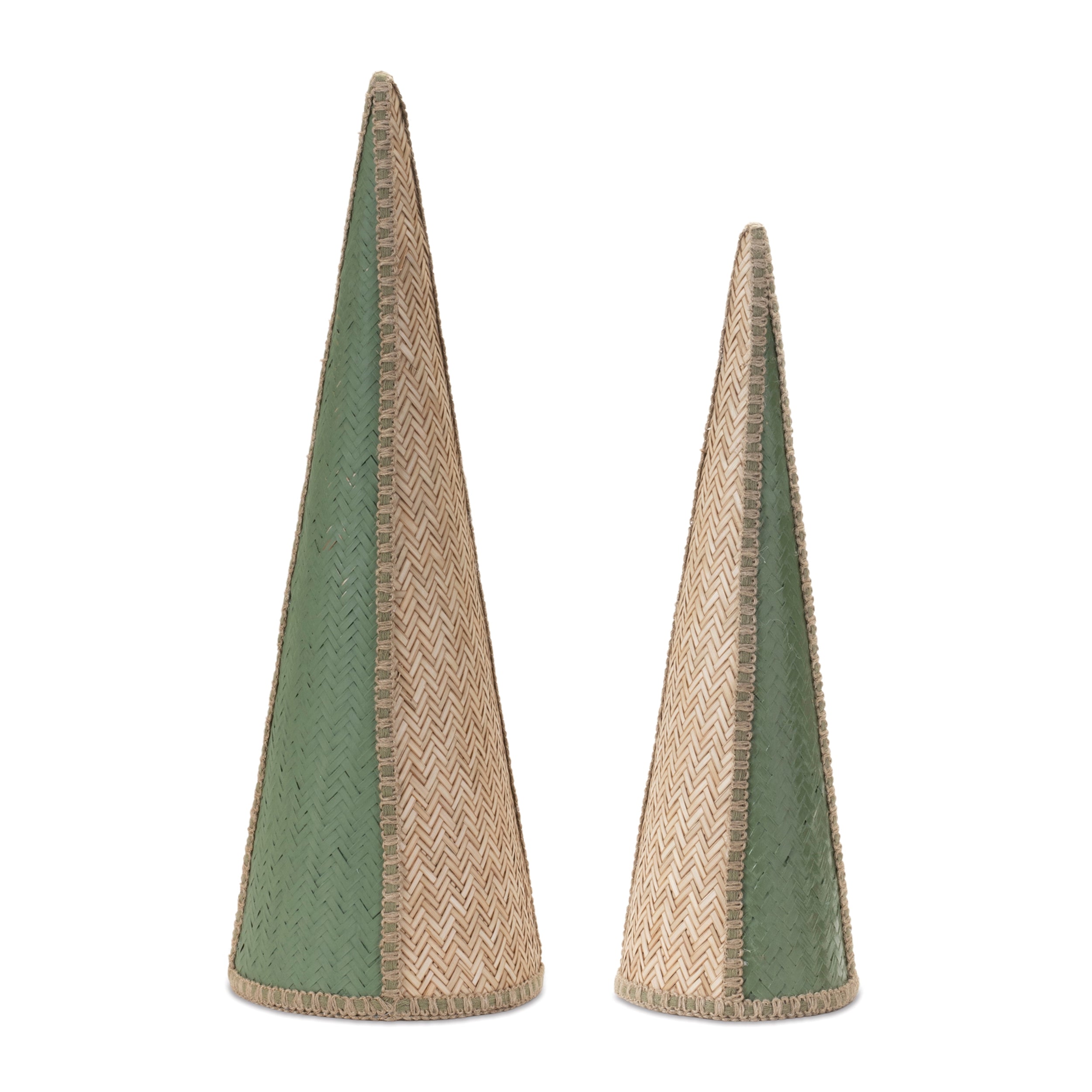 Tree Form (Set of 2) 18"H, 22"H Iron/Bamboo/Fabric
