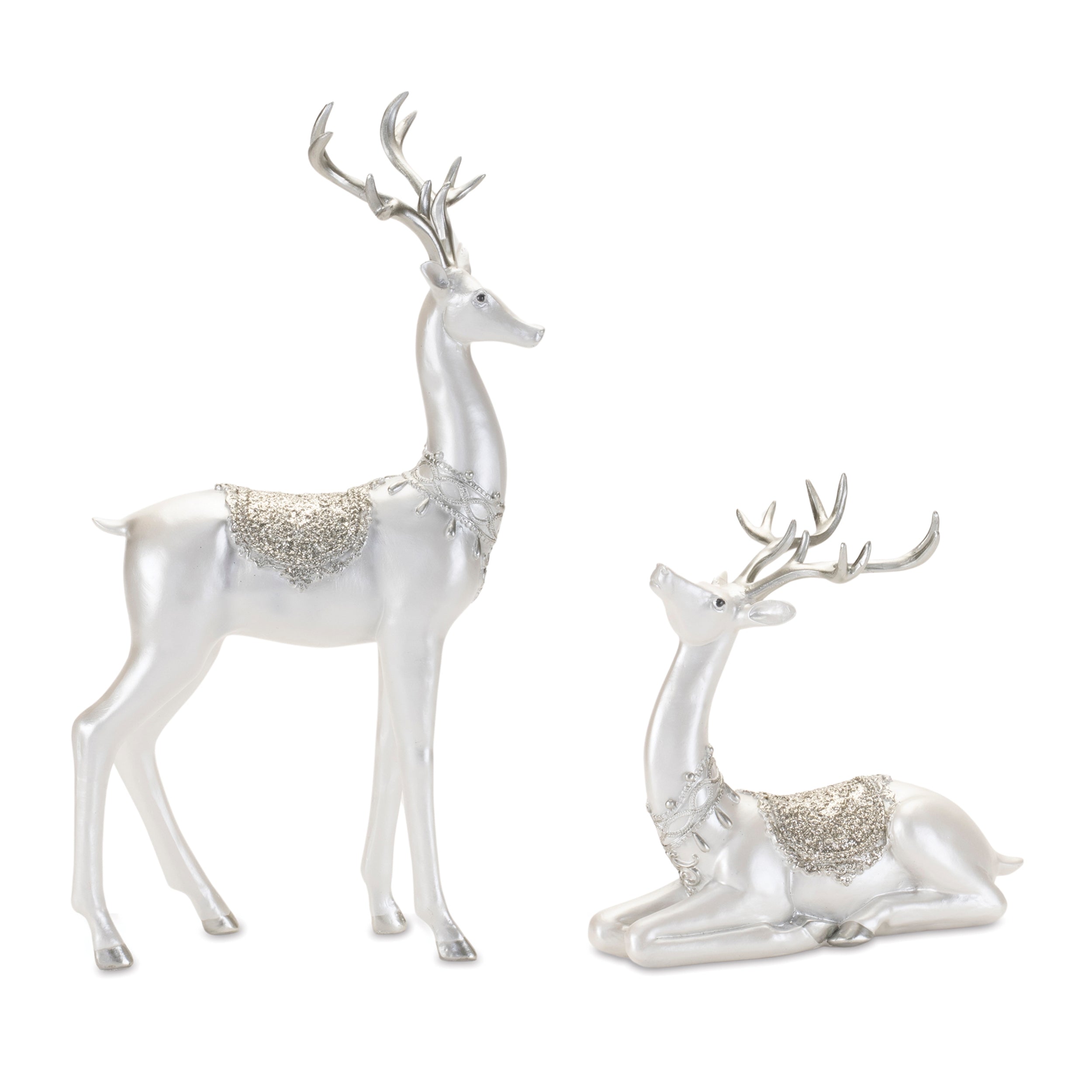 Deer (2 Asst) 9.5"L x 8.5"H, 9"L x 17.5"H Resin