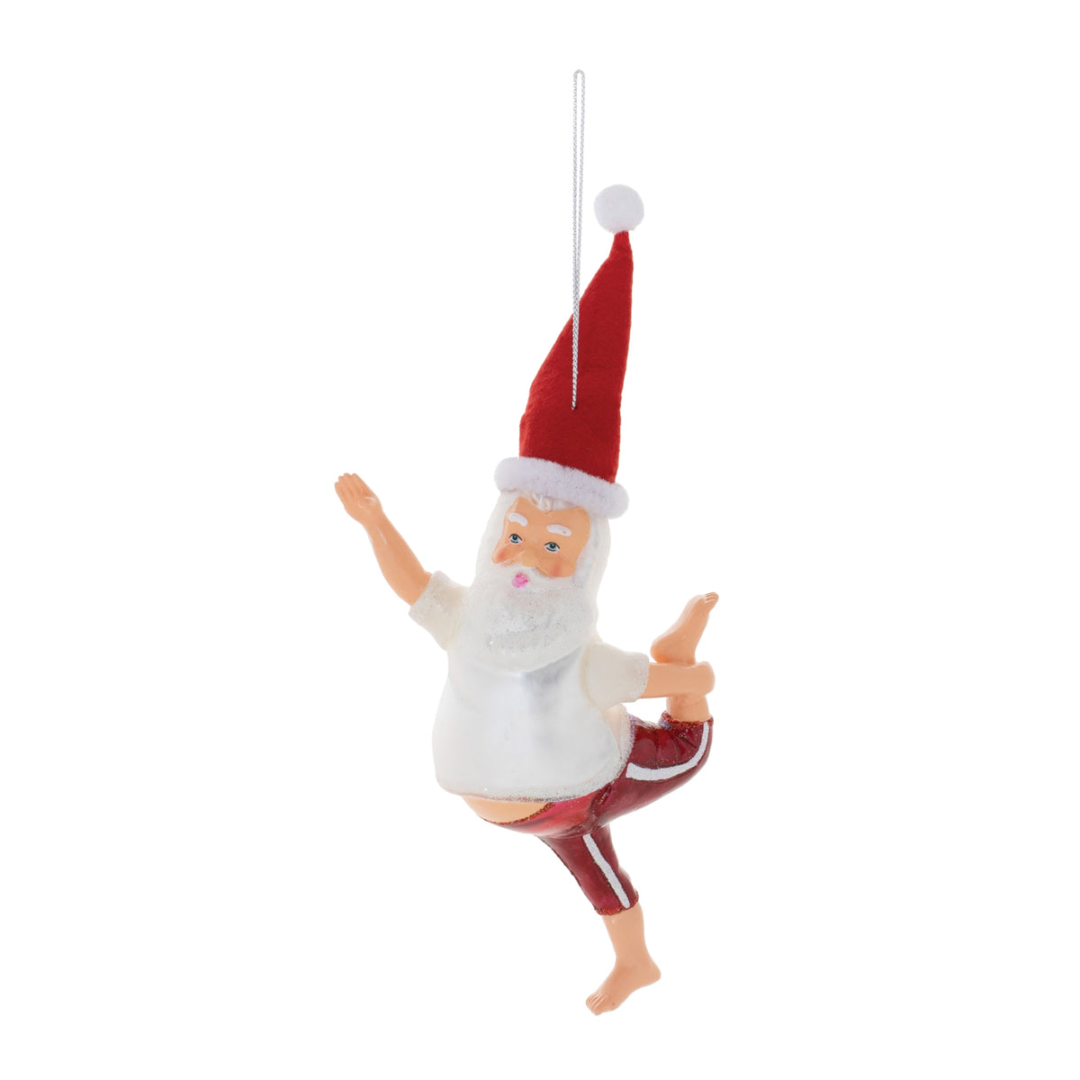 Santa Yoga Ornament – Set of 6