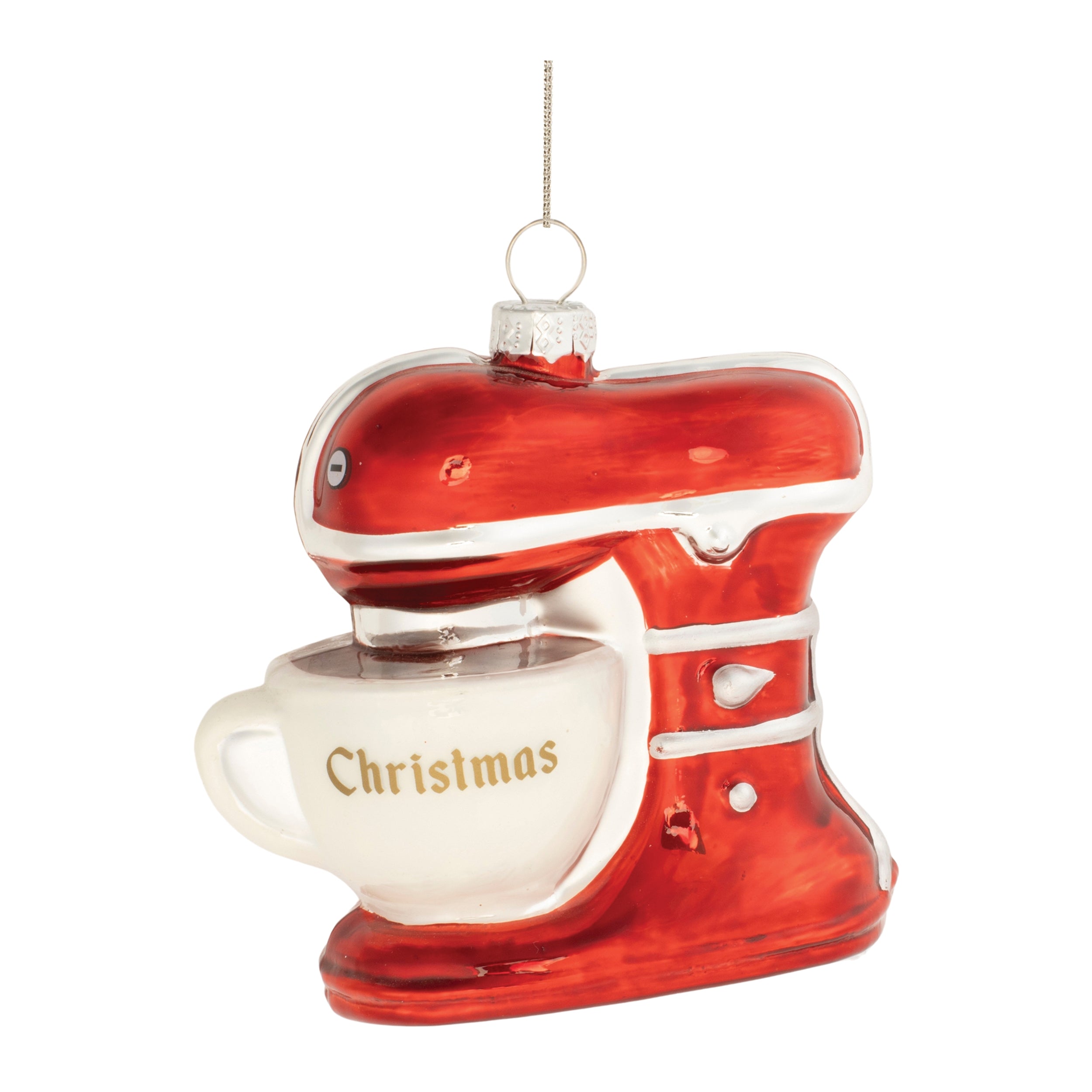 Mixer Ornament 4”H Glass