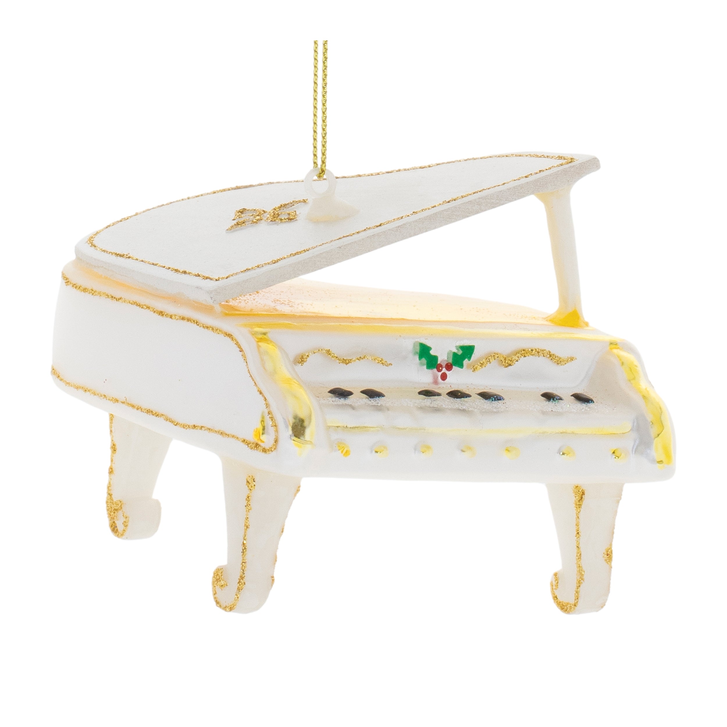 Piano Ornament 2.75”H Glass