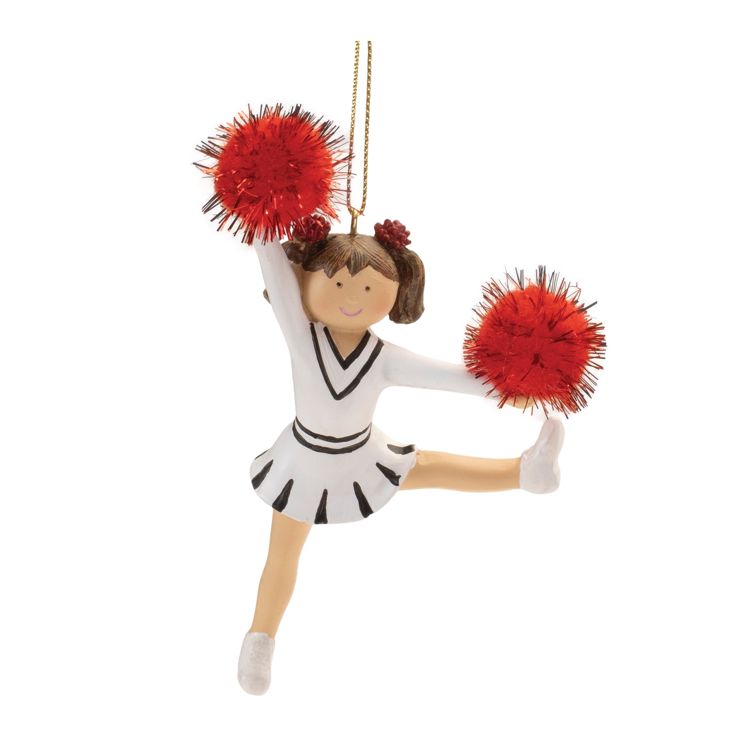 Cheerleader Ornament 4.75”H Resin