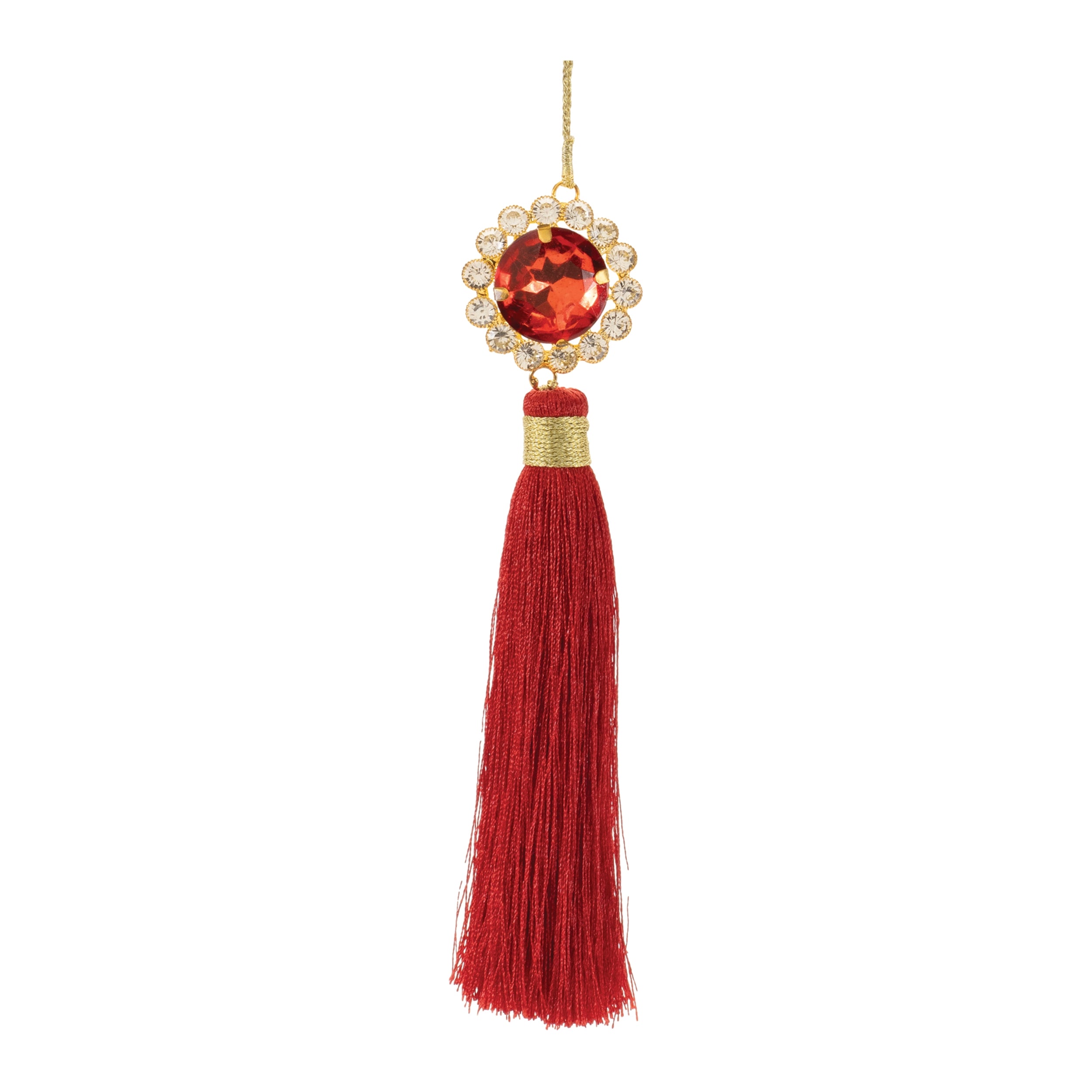 Tassel 7.5”H Polyester/Glass Bead/Iron