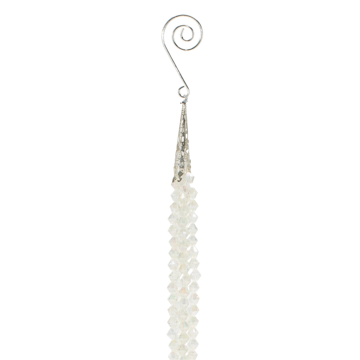 Iridescent Bead Drop Ornaments – Set of 12