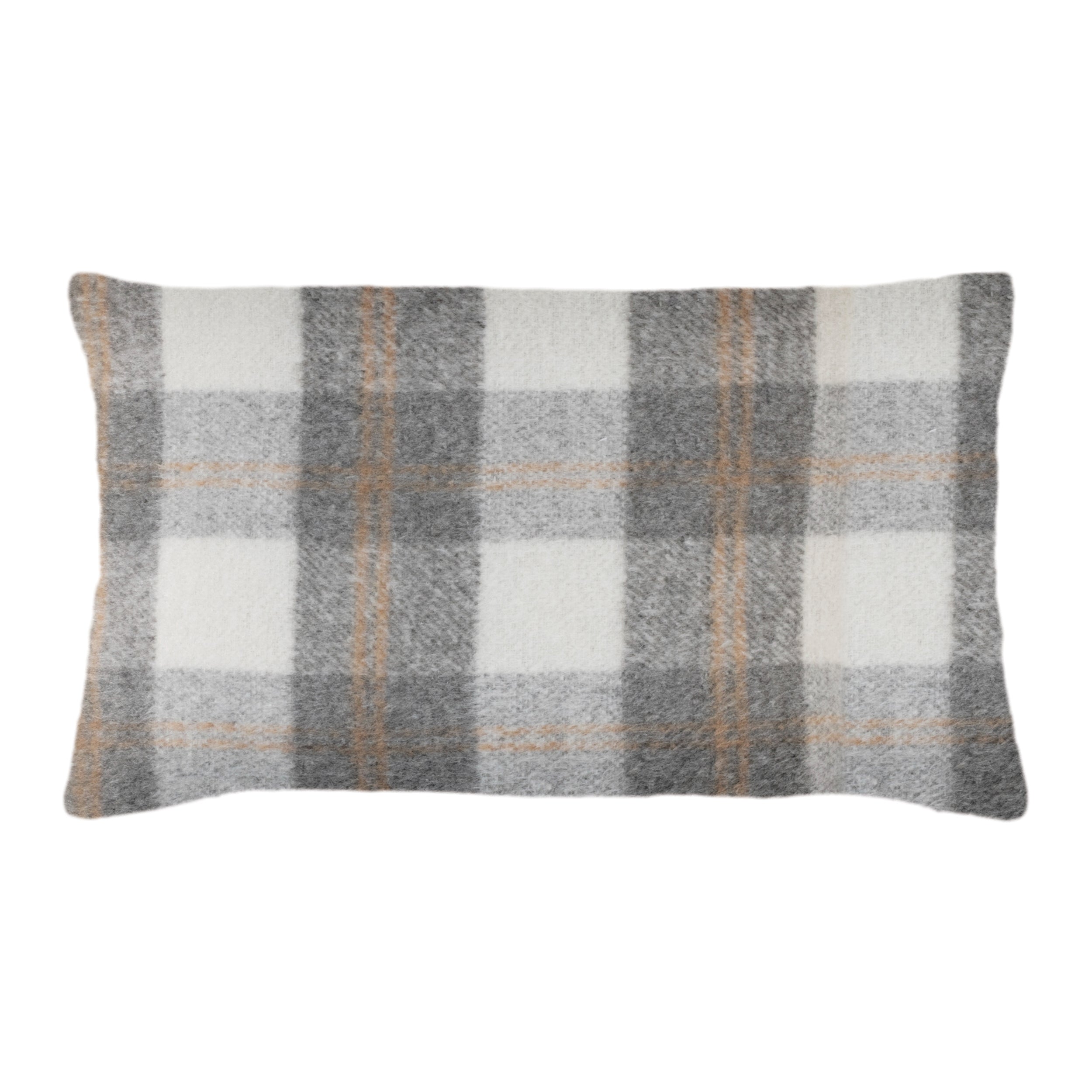 Plaid Pillow 20"L x 12"H Polyester