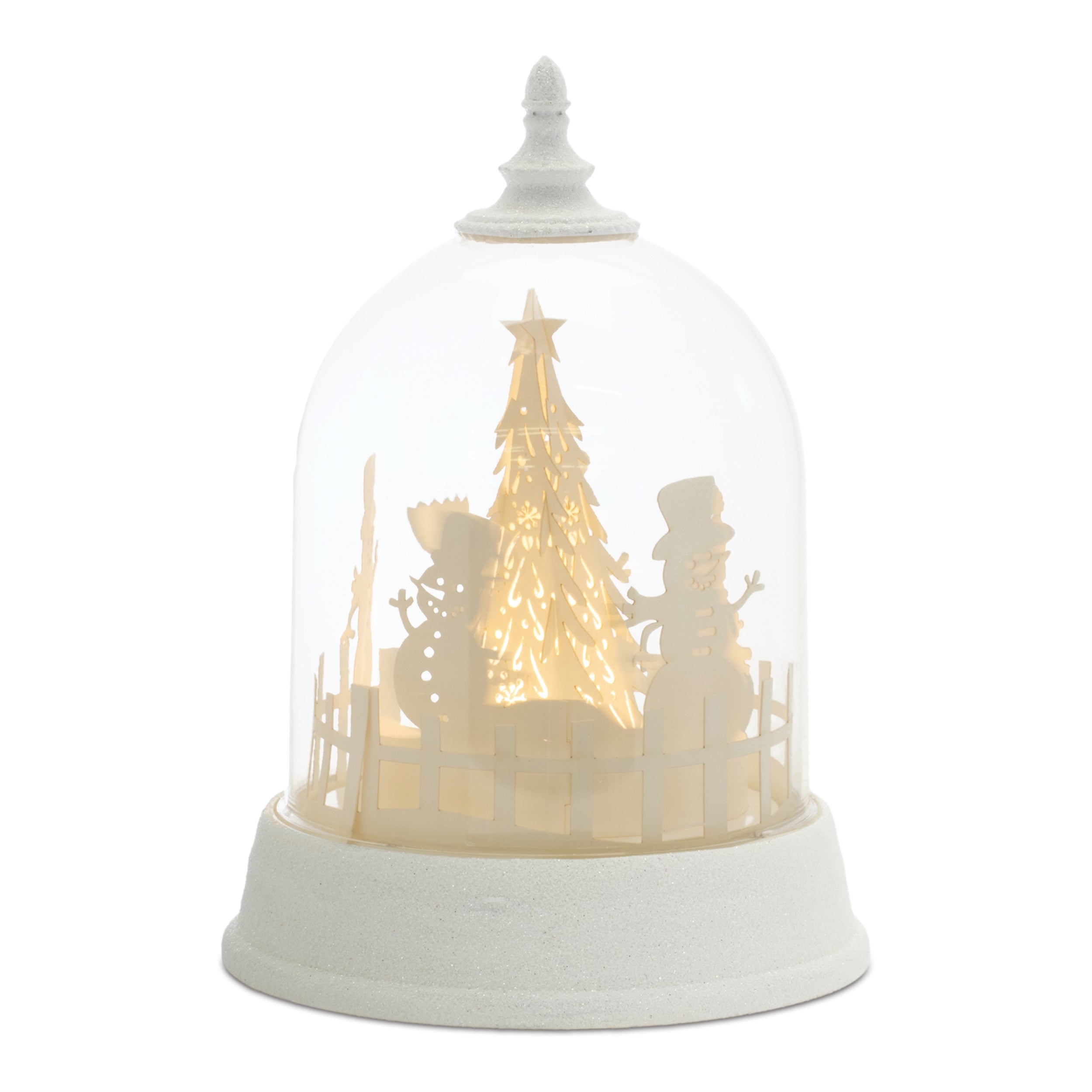 LED Rotating Globe w/Snowman 8.5”H  3 AA Batteries Not Included/USB Cord Included 6 Hr Timer