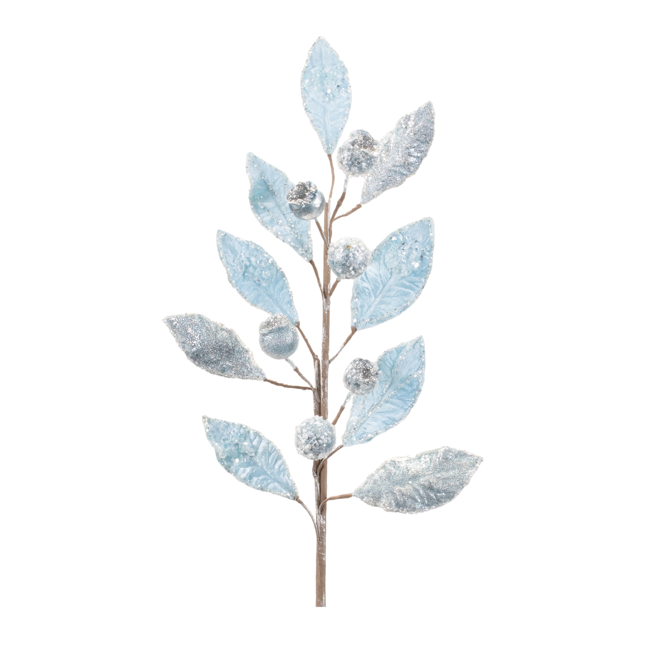Leaf Spray 29.5”H Velvet Fabric
