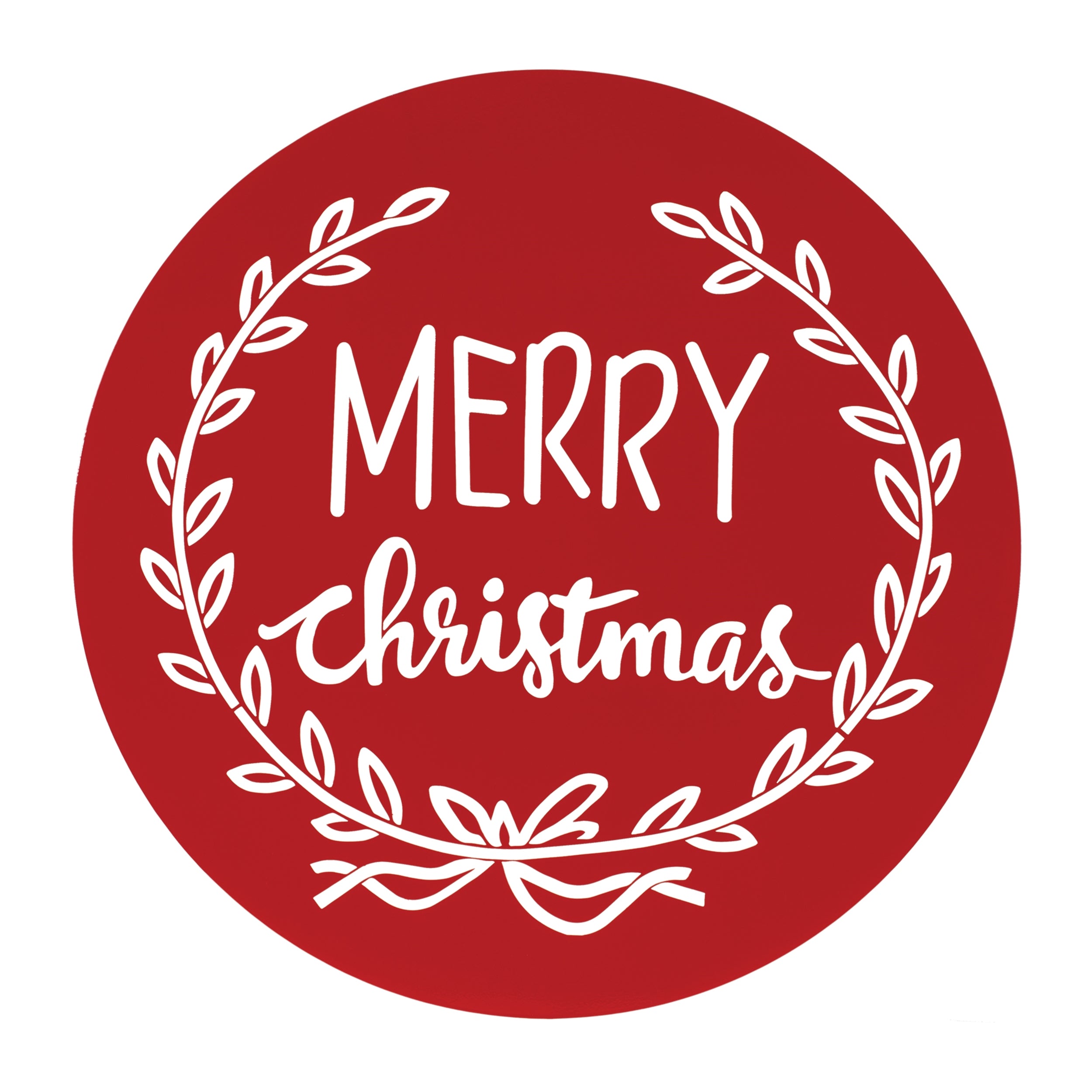 Merry Christmas Plaque 20"D Sheet Iron
