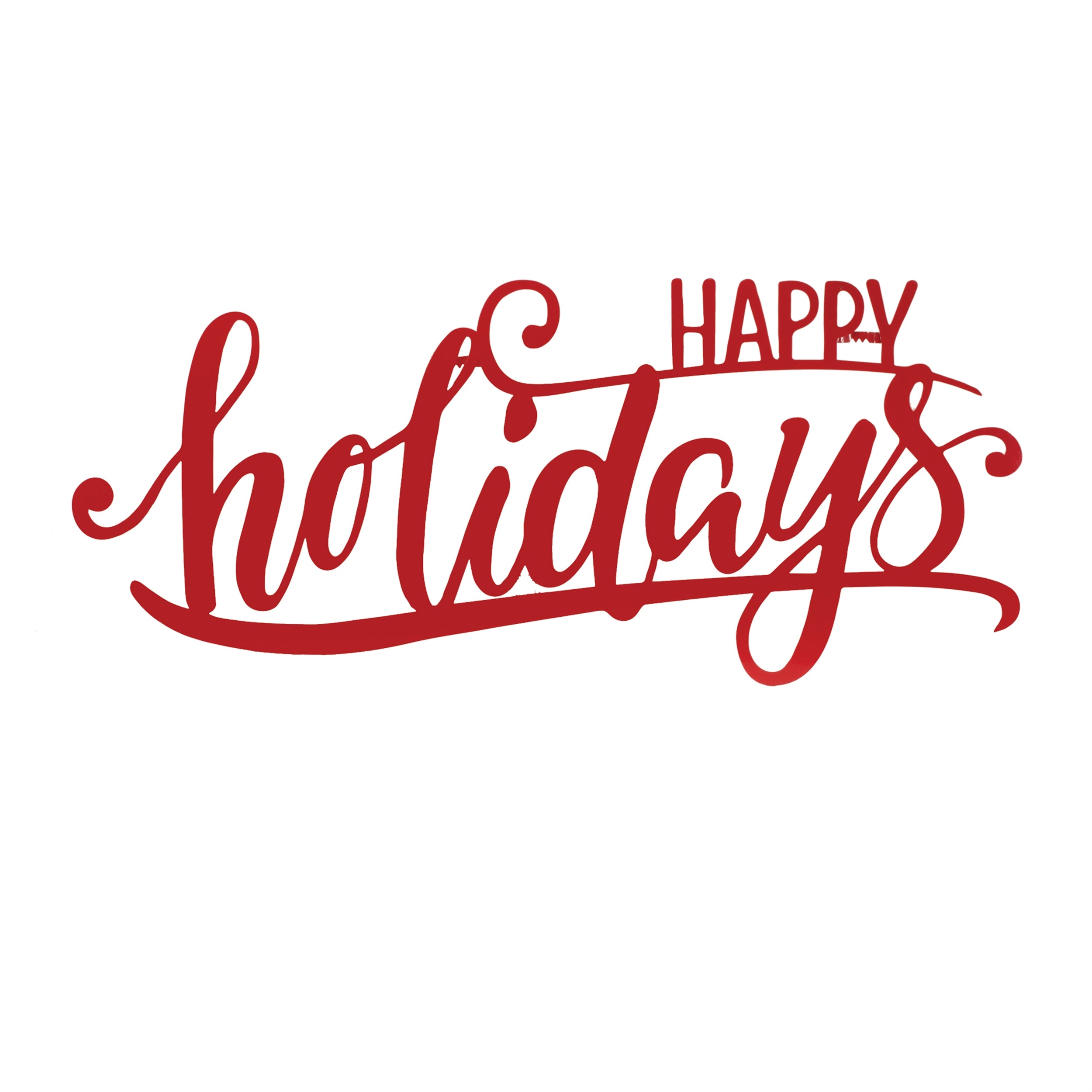 Happy Holidays Sign 27.5"L x 11"H Iron Sheet