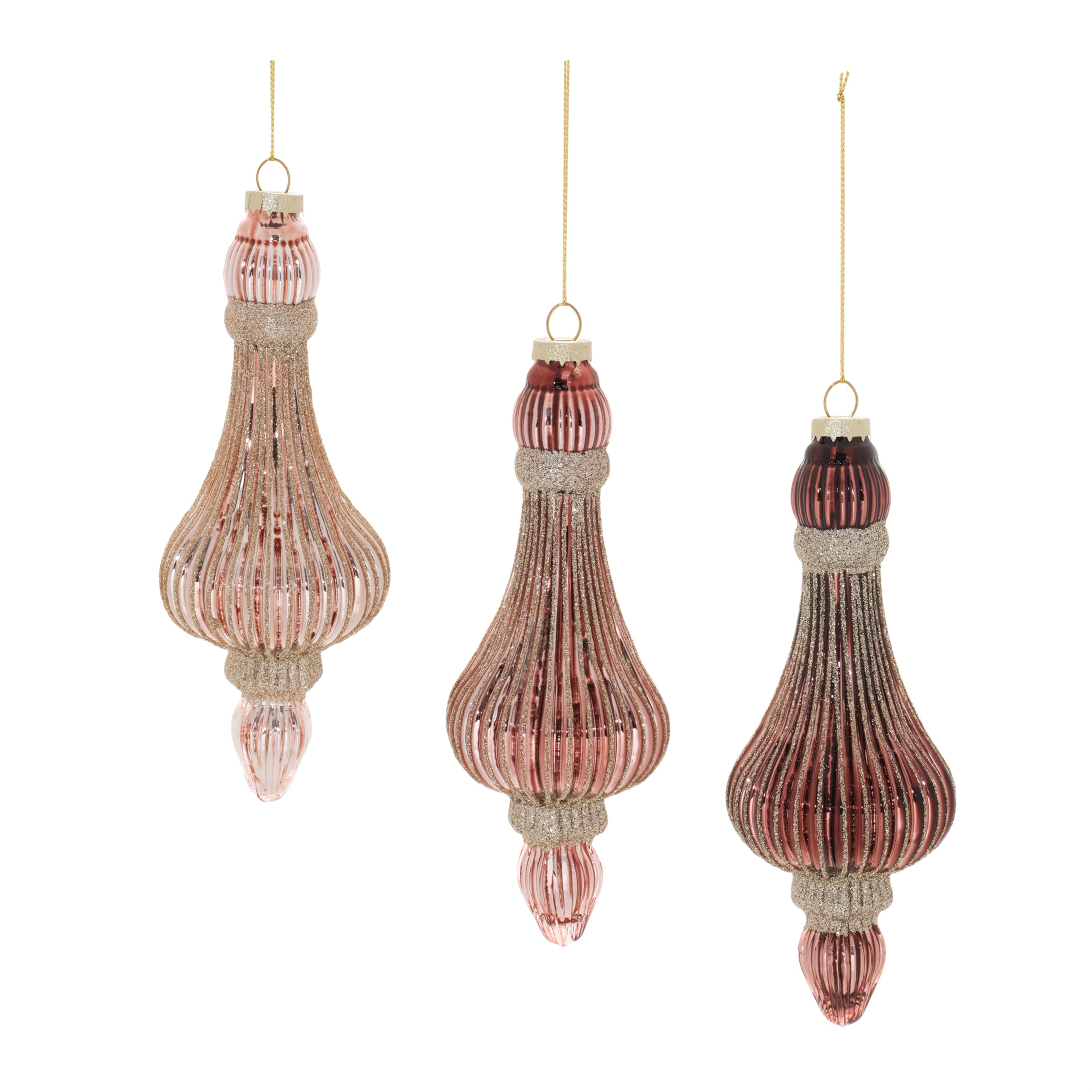Ornament (Set of 6) 7.5"H Glass