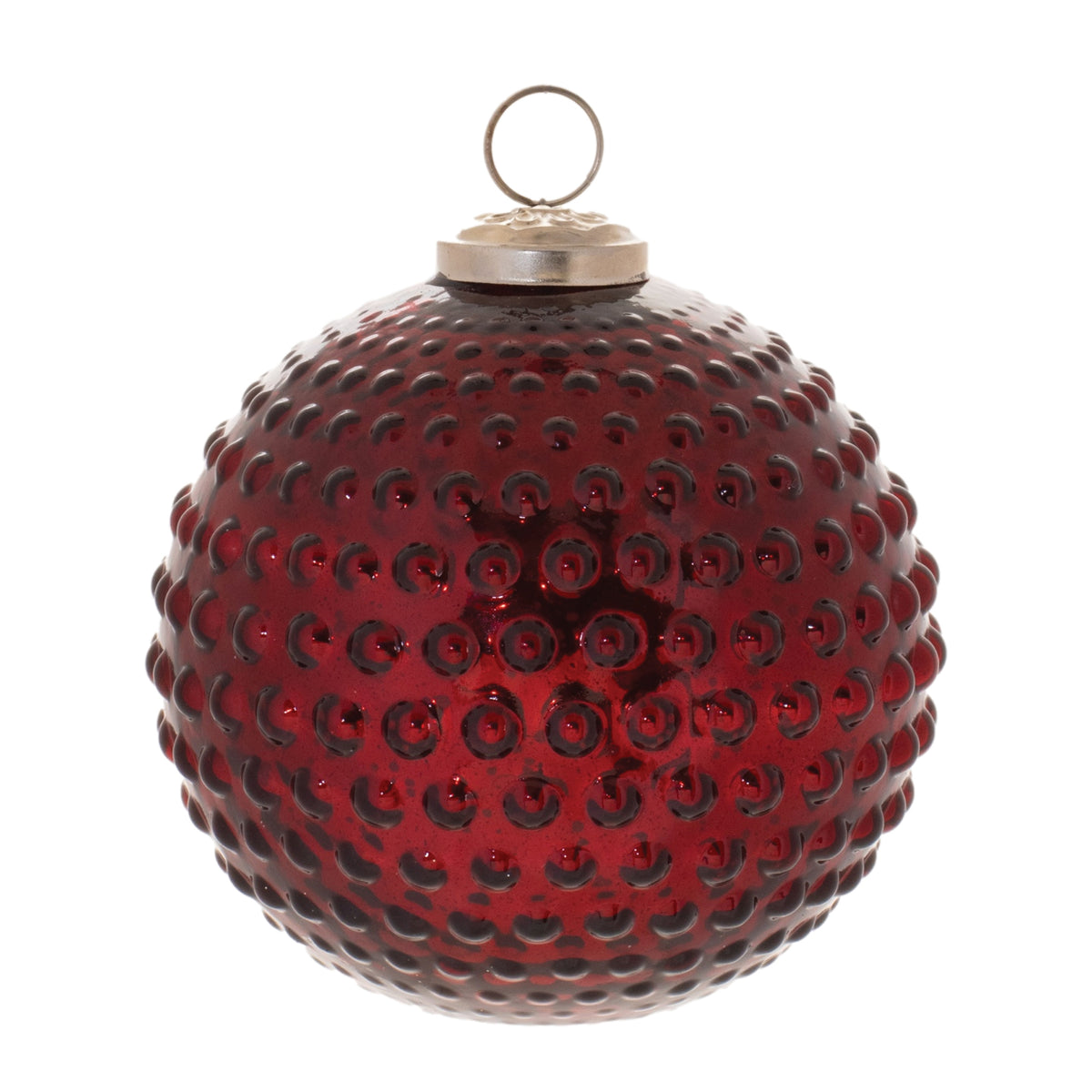 Hobnail Glass Ball Ornament (Set of 4)