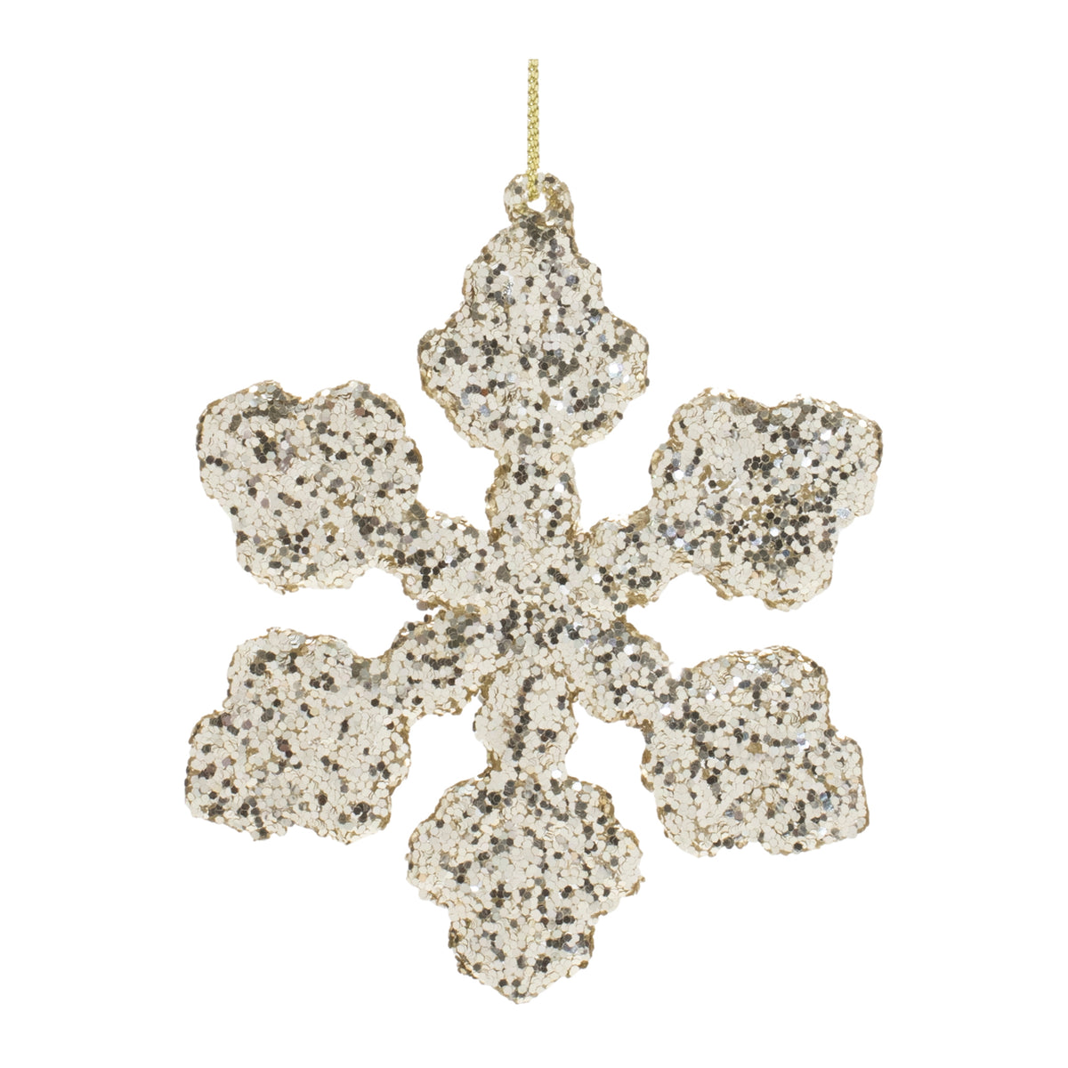 Glitter Snowflake Ornaments – Set of 12