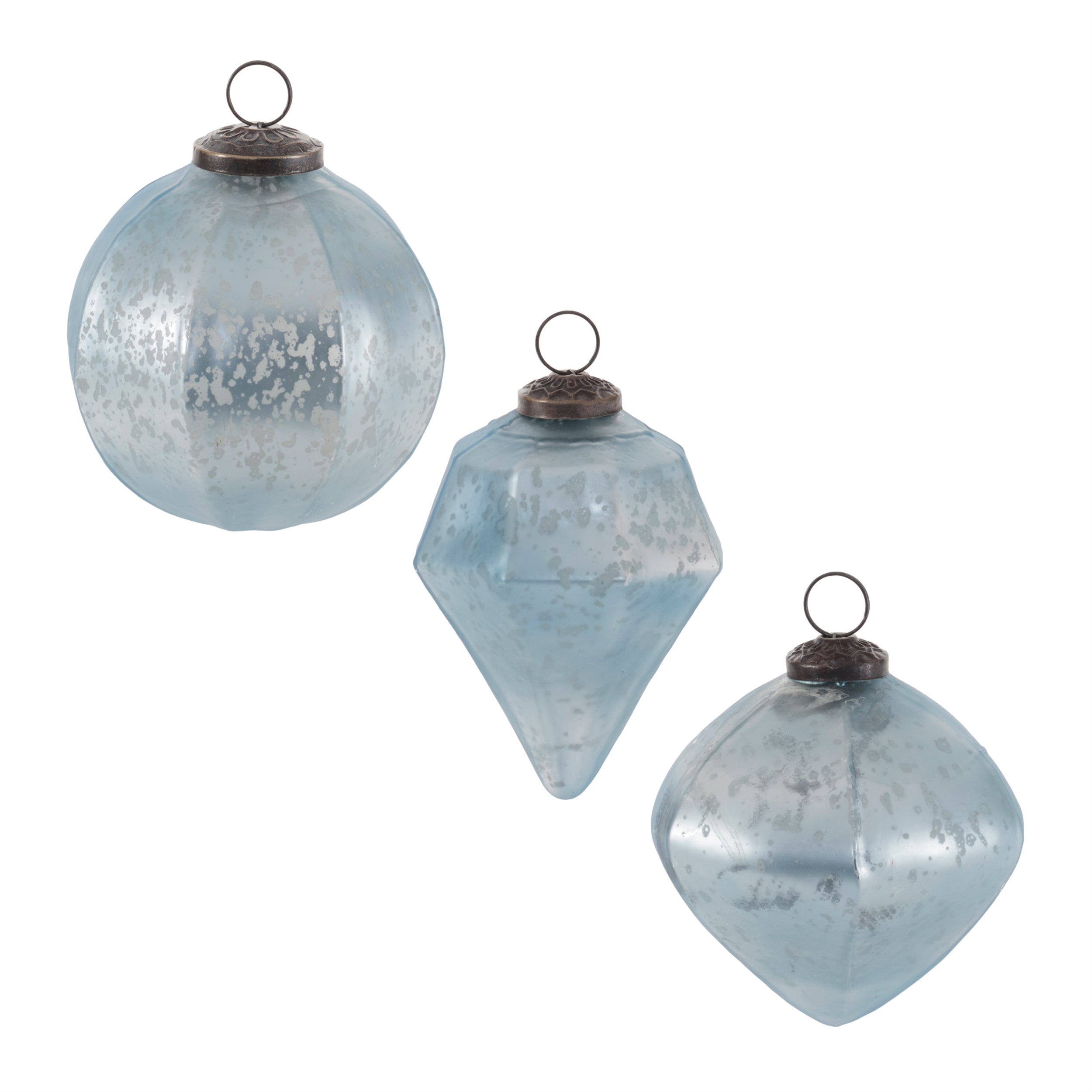 Ornament (3 Asst) 4”H Glass