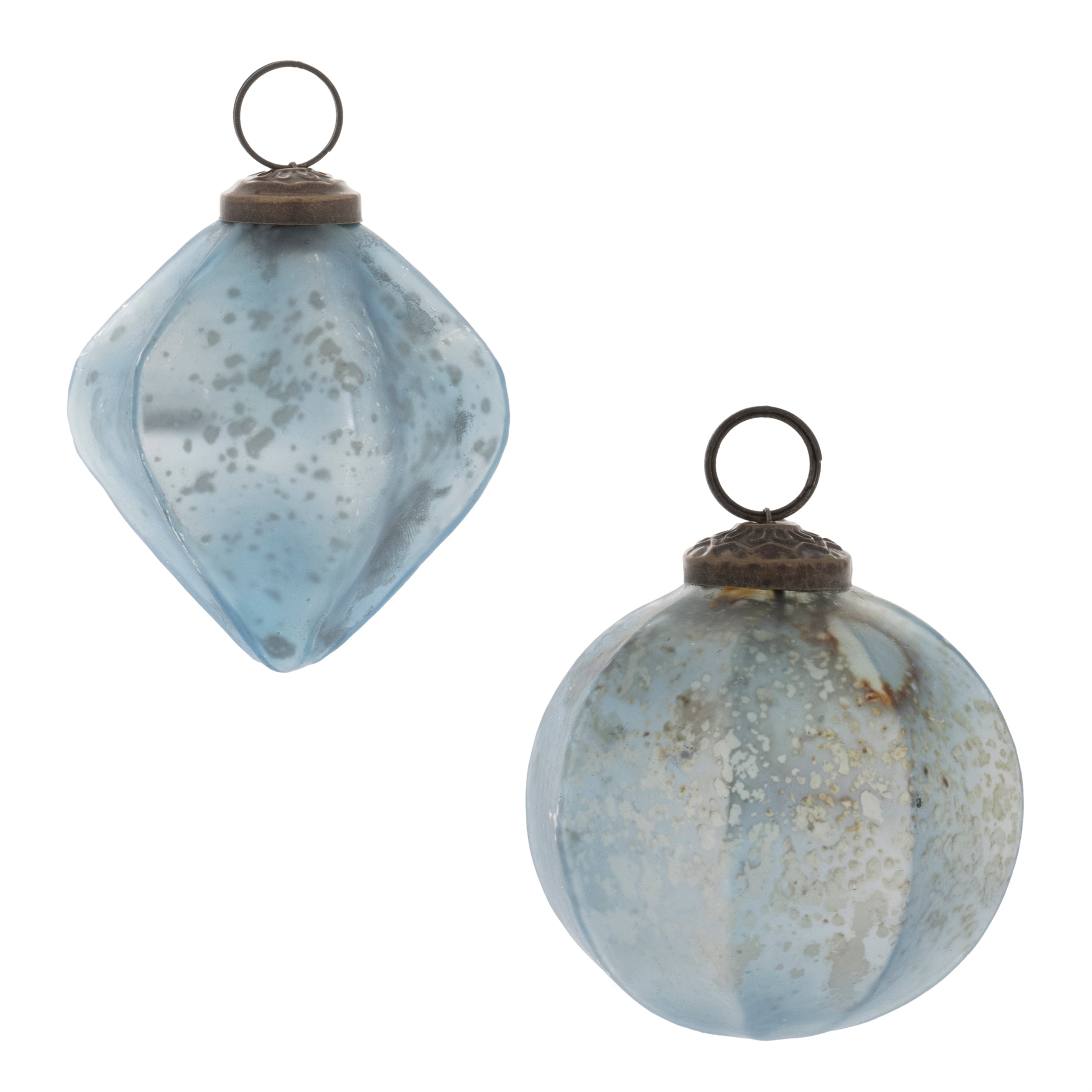 Ornament (2 Asst) 3”H Glass