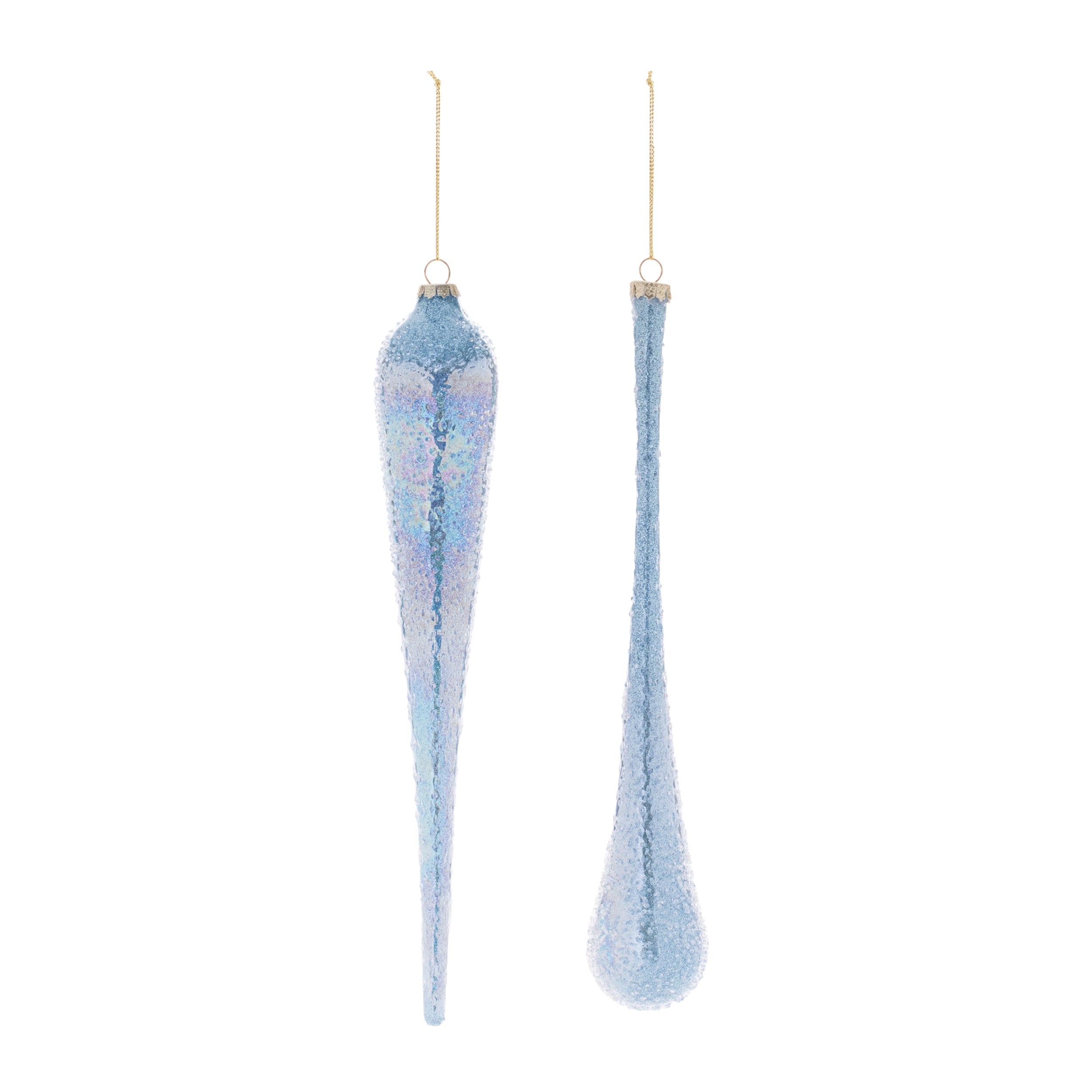 Drop Ornament (2 Asst) 12”H Glass